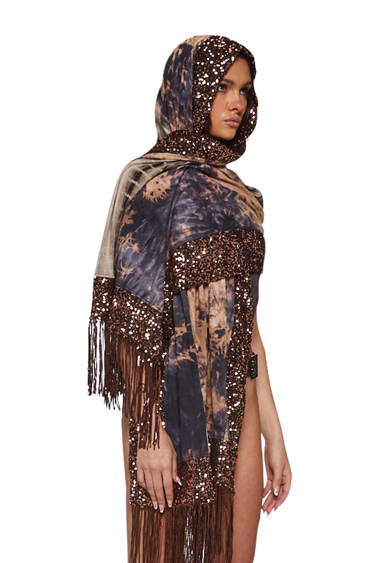 Clear Curiosity Scarf - Black/Gold