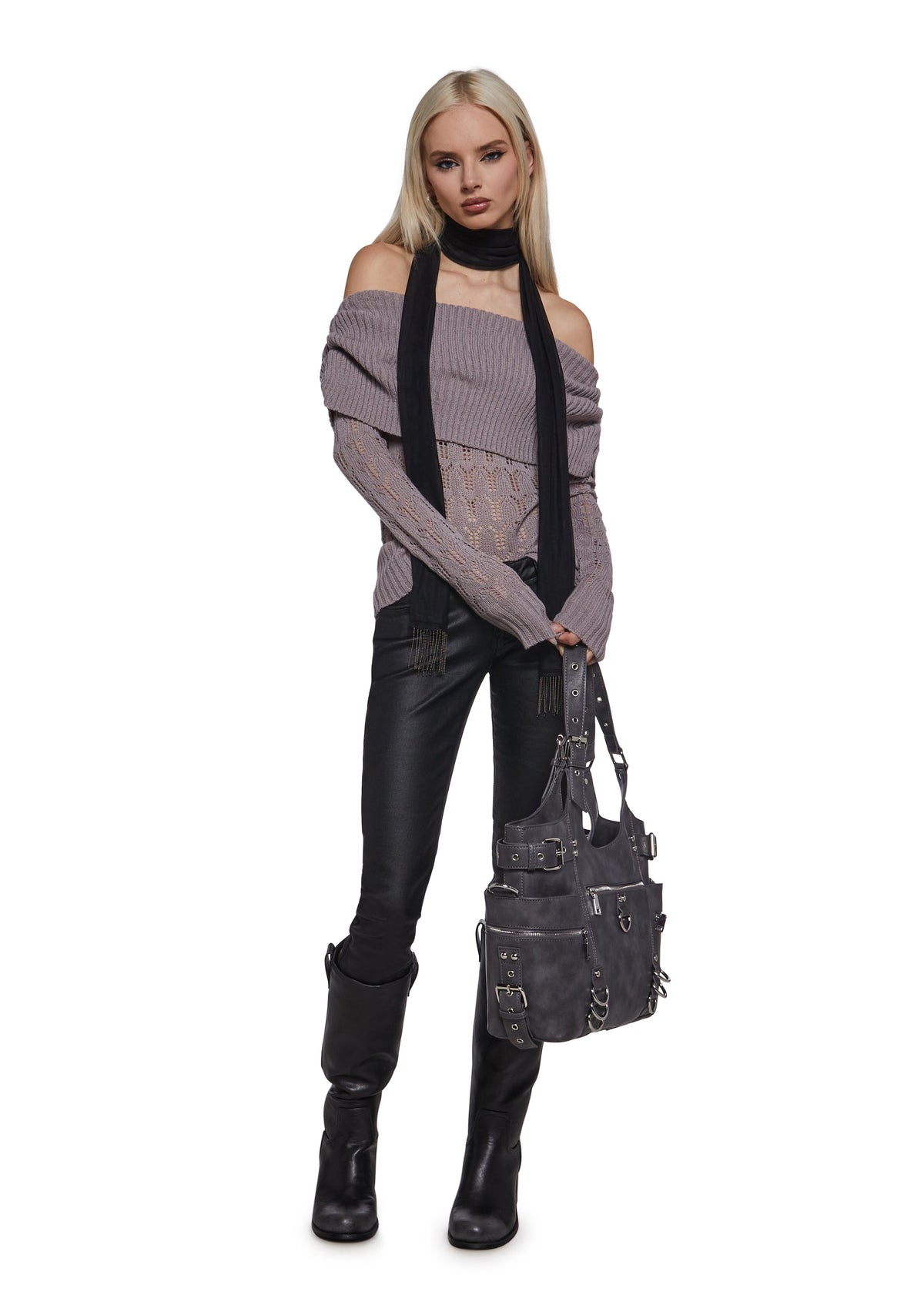 Flirty Tease Off The Shoulder Sweater