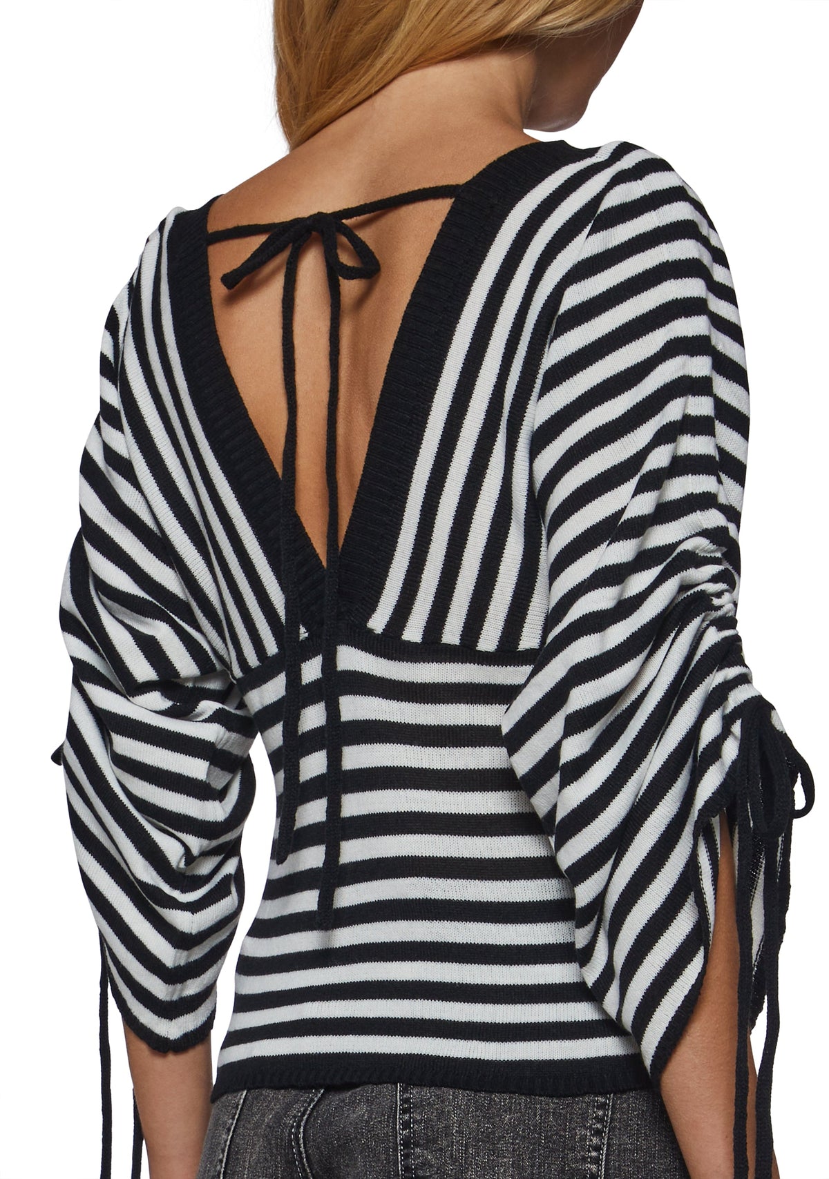 Darcy V-Neck Stripe Sweater