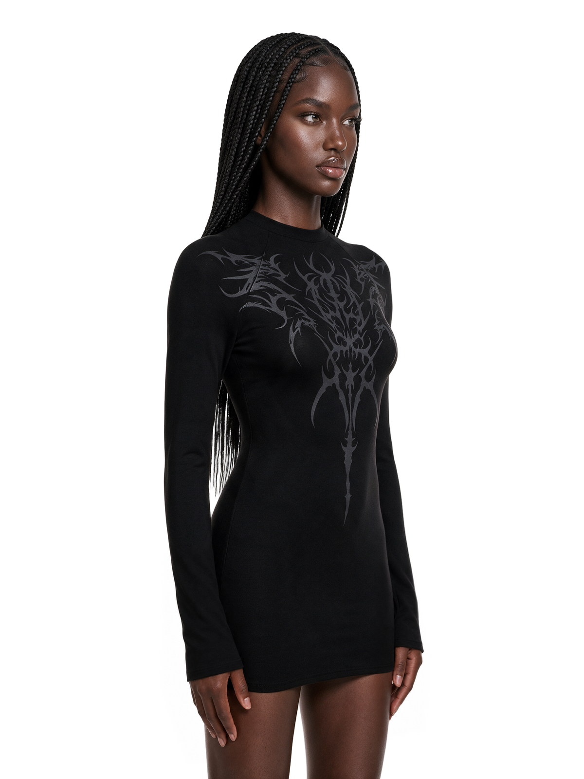 Remix Cyber Long Sleeve Mini Dress