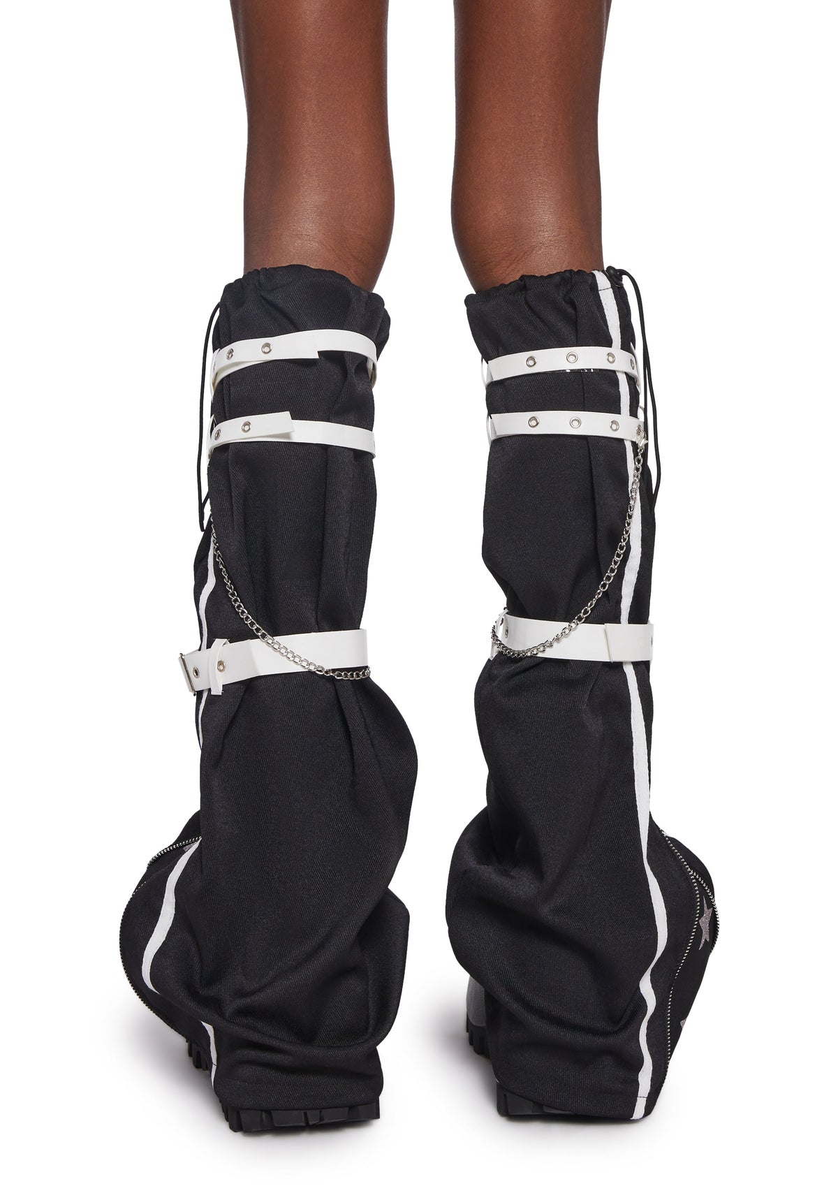 Star Point Leg Warmers With Buckles