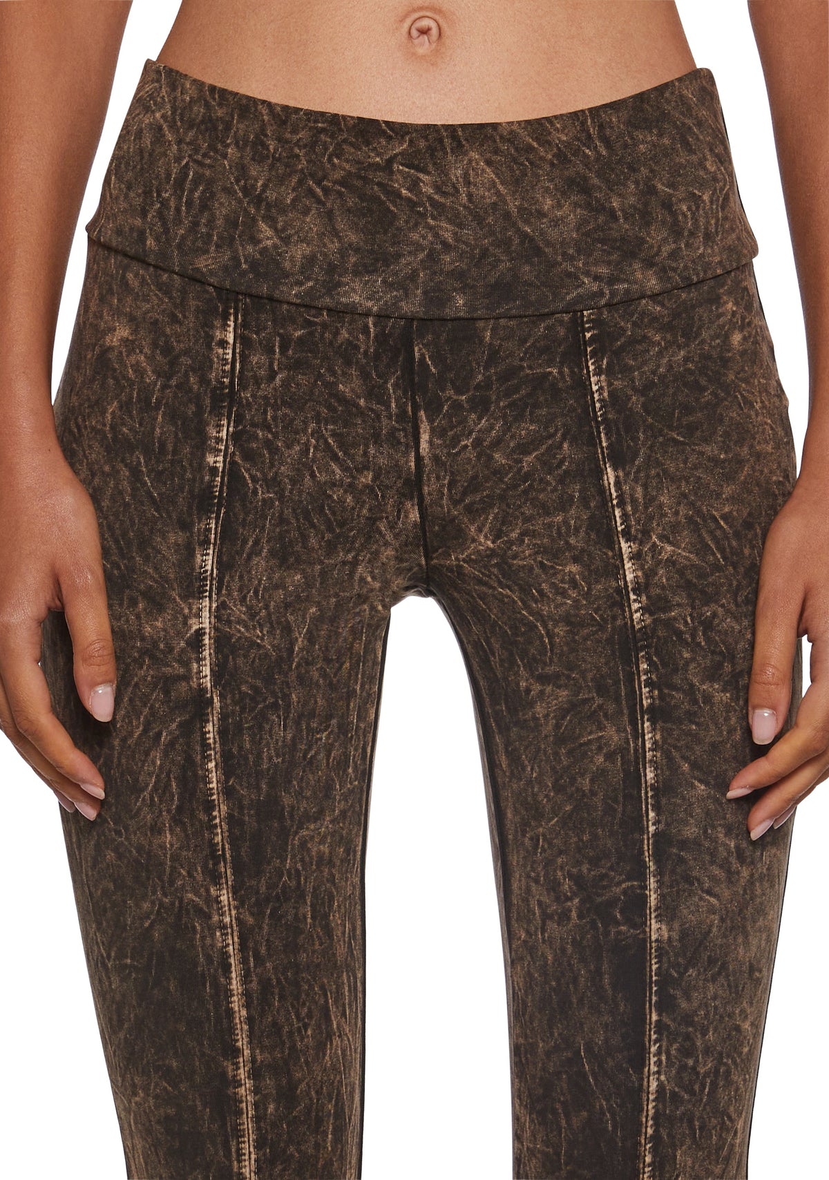 Synth Ideology Flared Pants - Brown