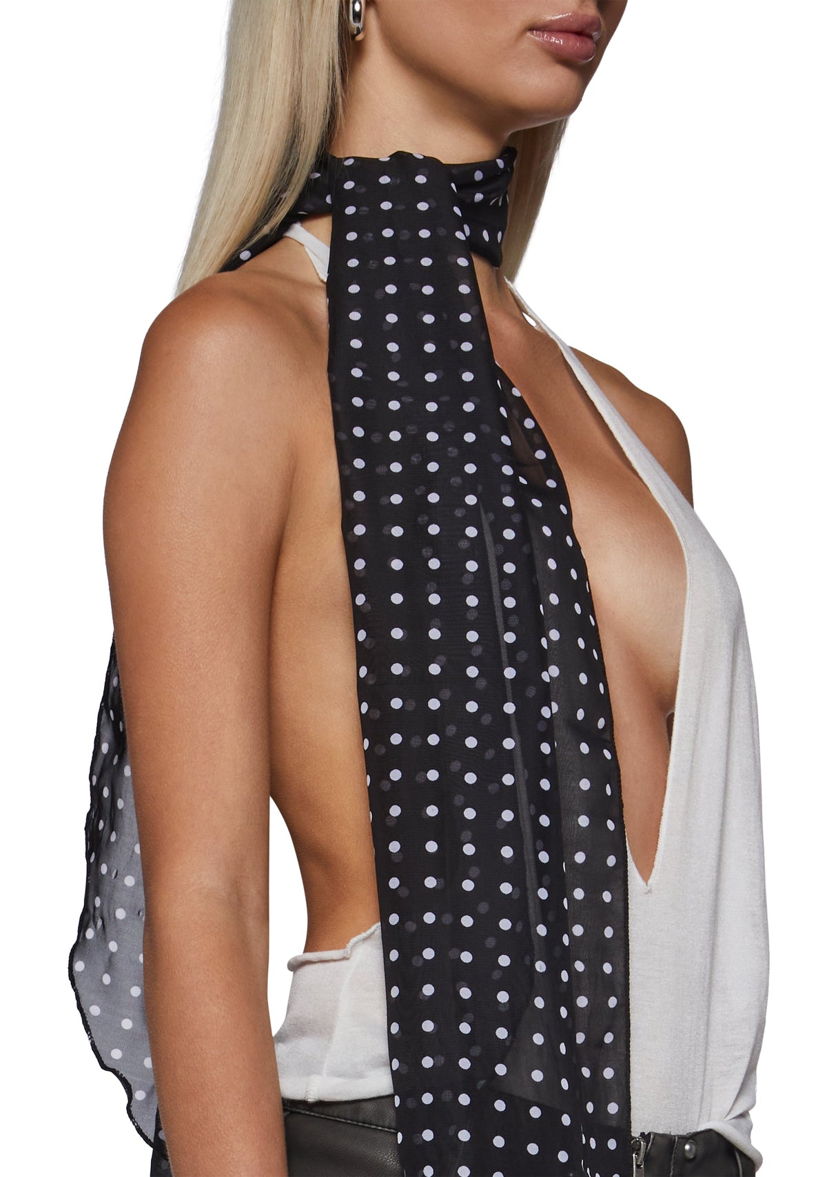 Polka Dot Multi-Wear Long Scarf
