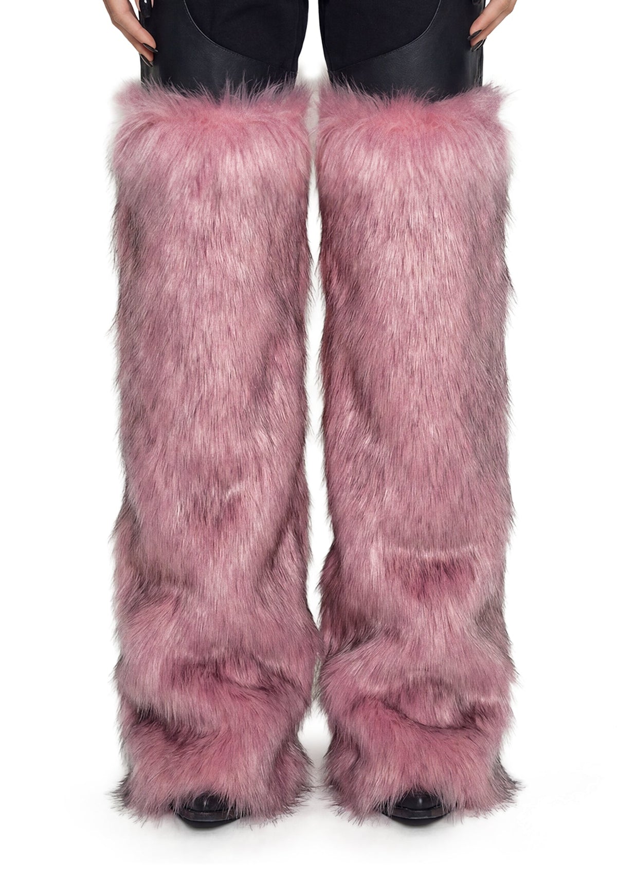 Faux Fur Chaps - Pink