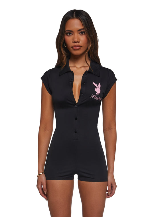 Playboy Short Sleeve Romper