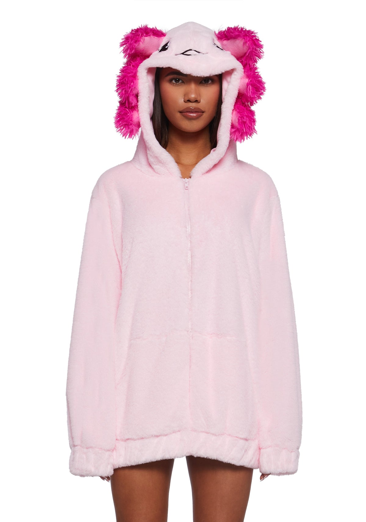 Axolotl Faux Fur Hoodie