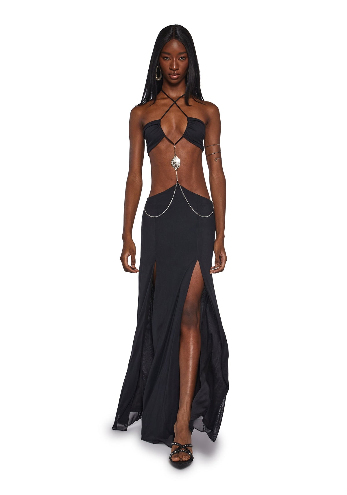 Dance Pulse Maxi Dress - Black