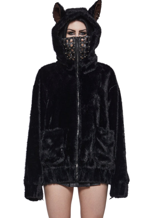 Hell Hound Fur Oversized Hoodie