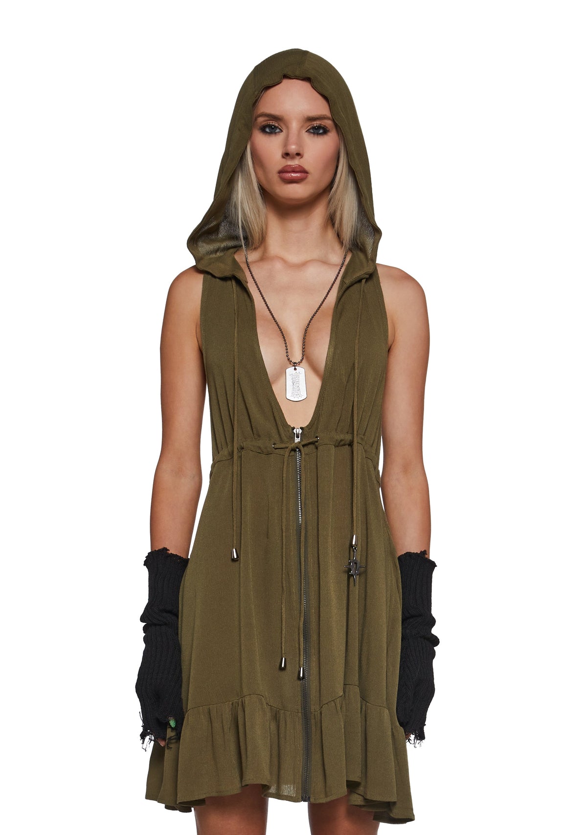 Outro Hooded Woven Dress