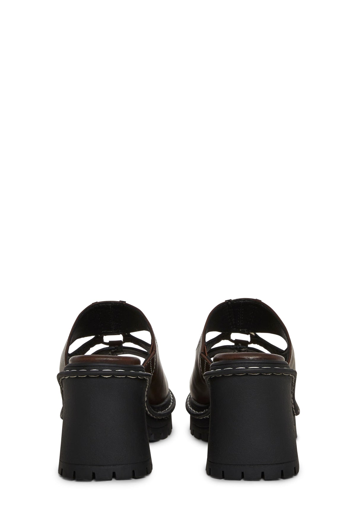 Feeling Good Platform Mules - Brown