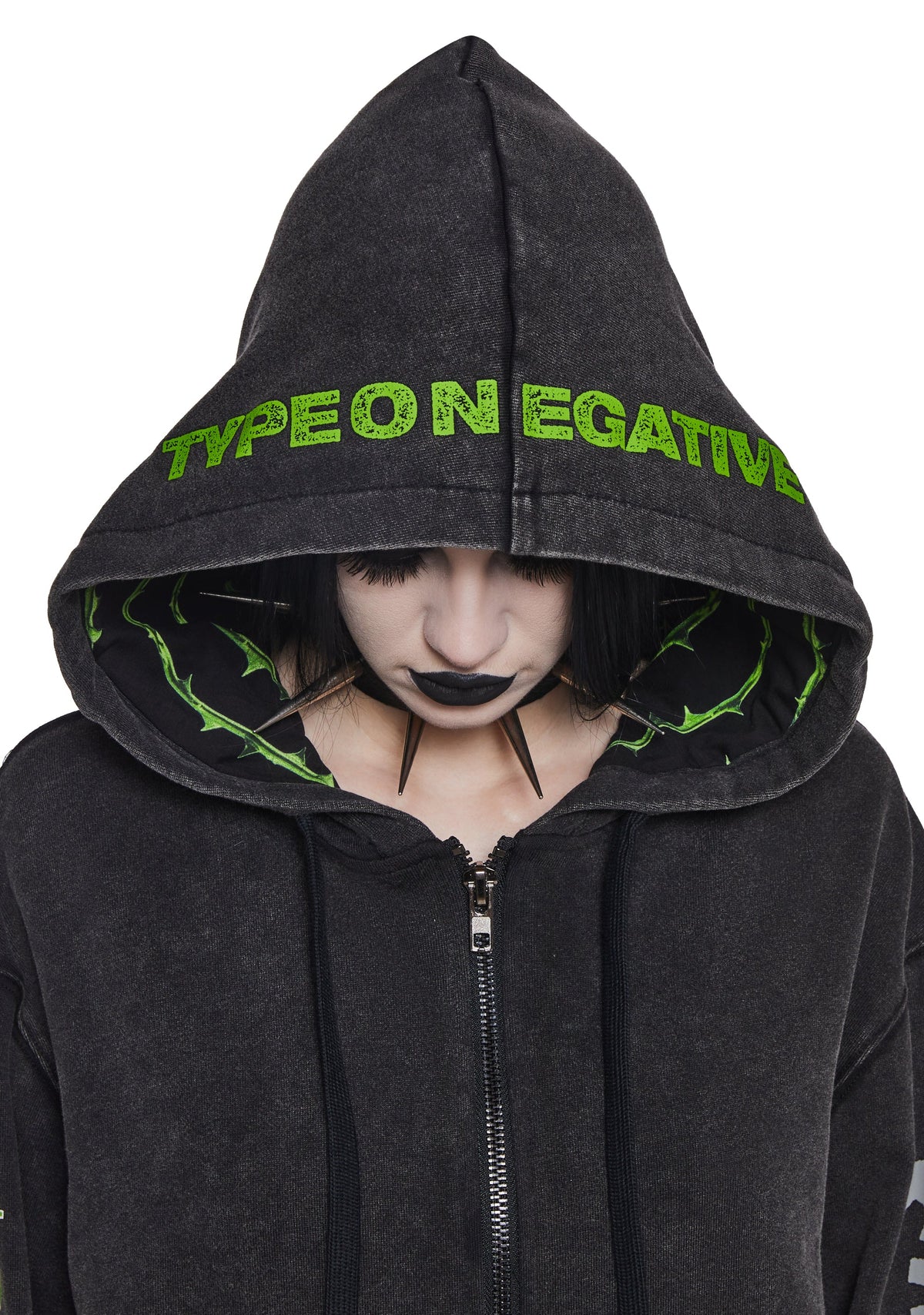 Black No.1 Washed Hoodie