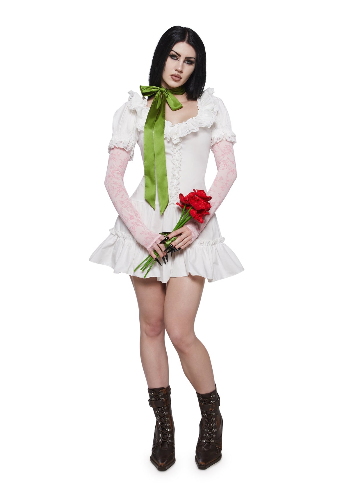 Girl with Green Ribbon Costume