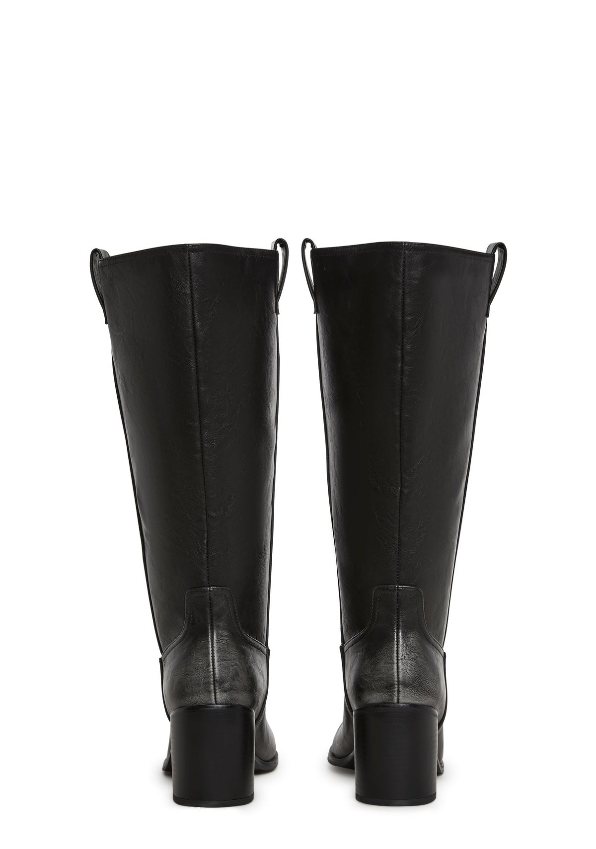 Luster Vegan Leather Boots - Black