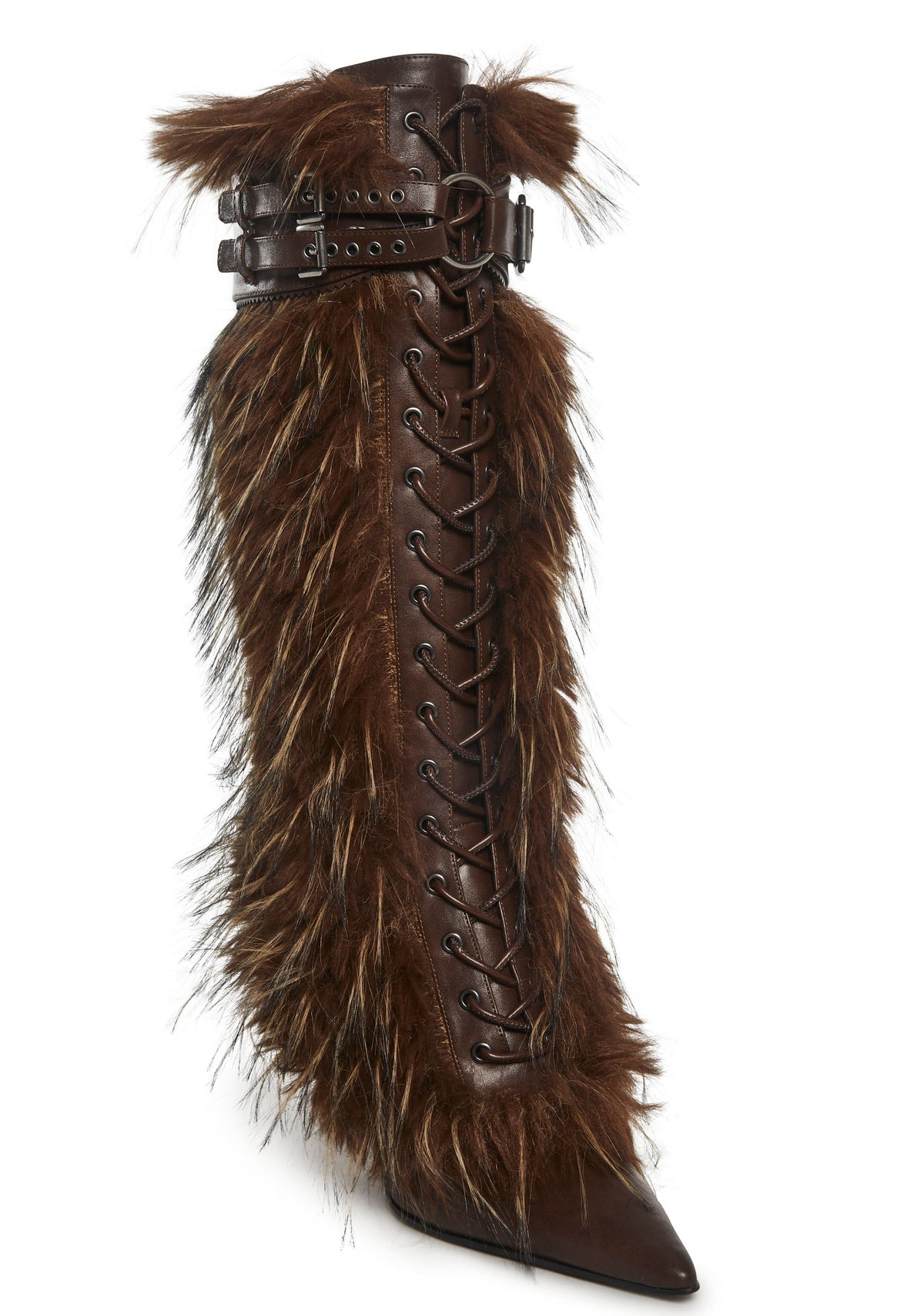 Strut Era Faux Fur Lace Up Boots