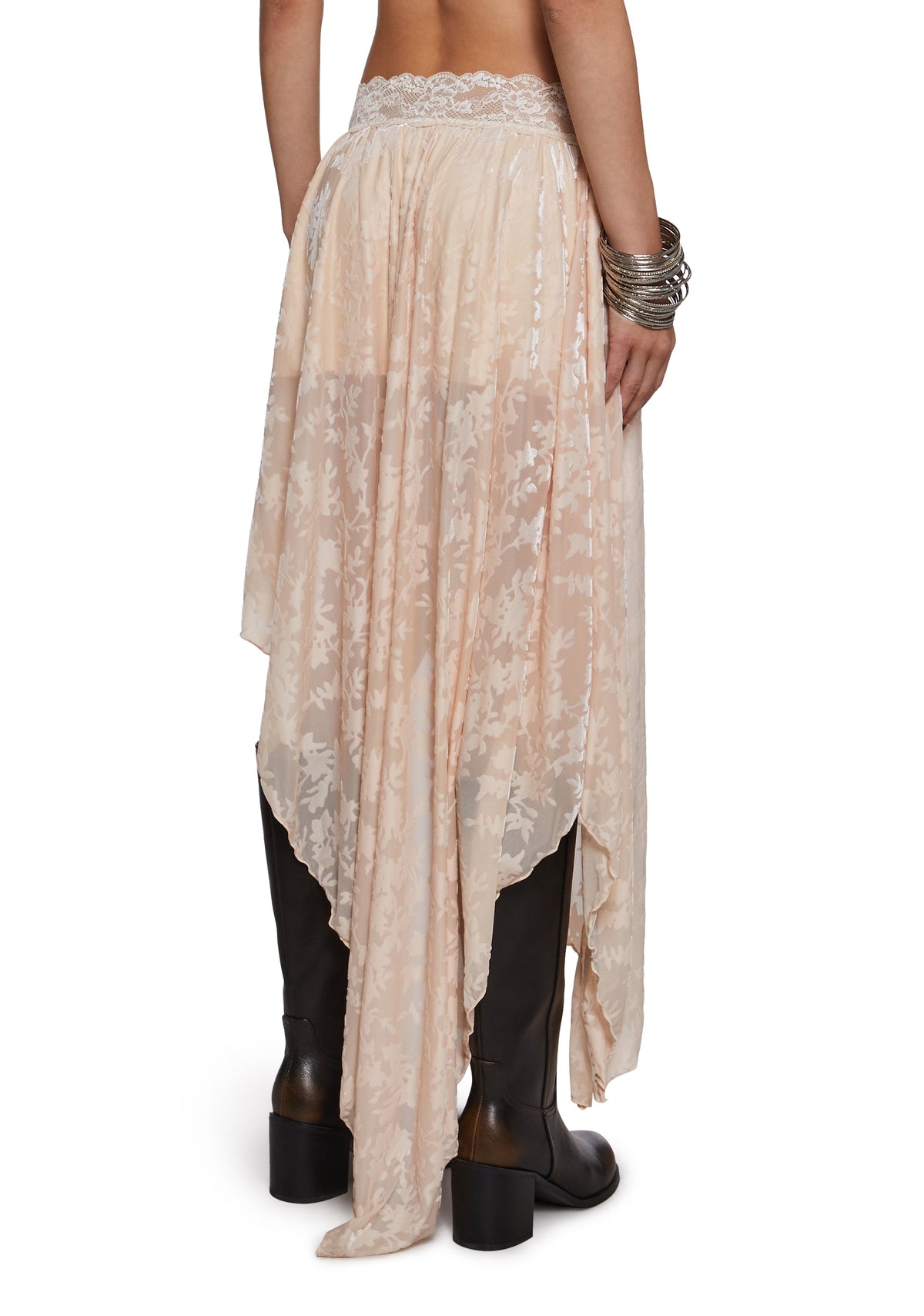 Devotion Ivory Velvet Skirt