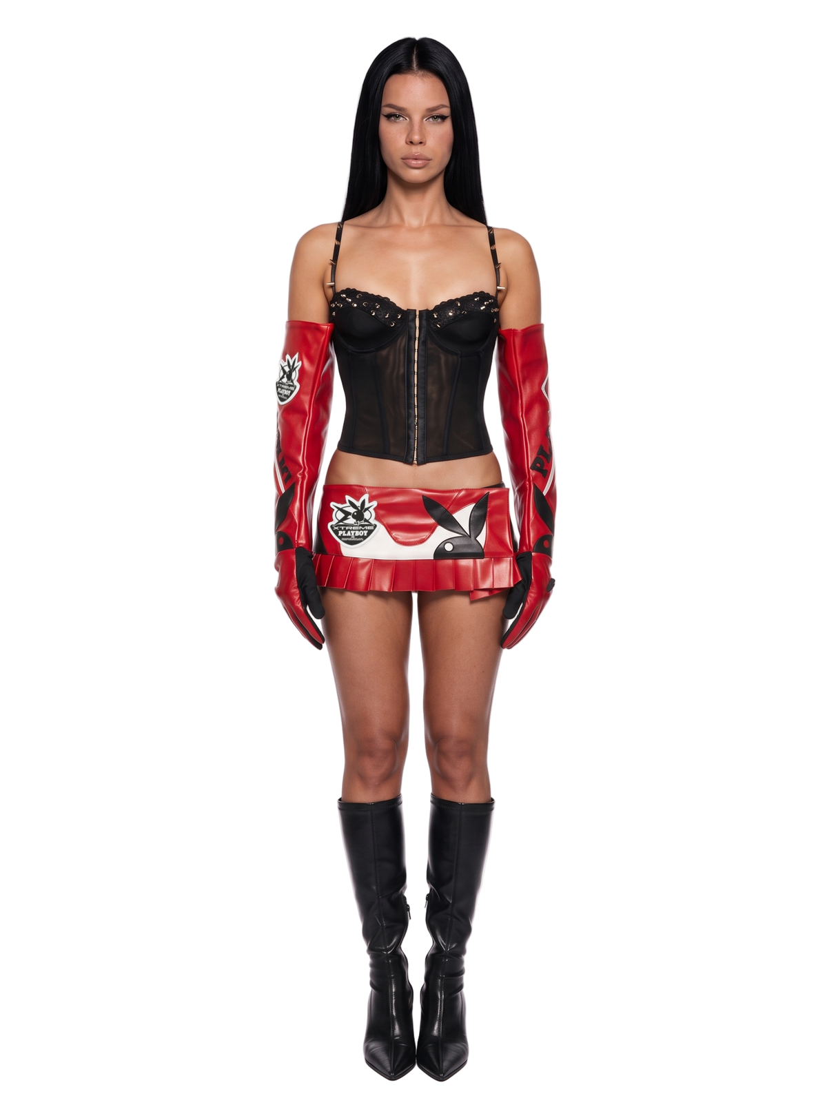 Playboy Moto Gloves - Red