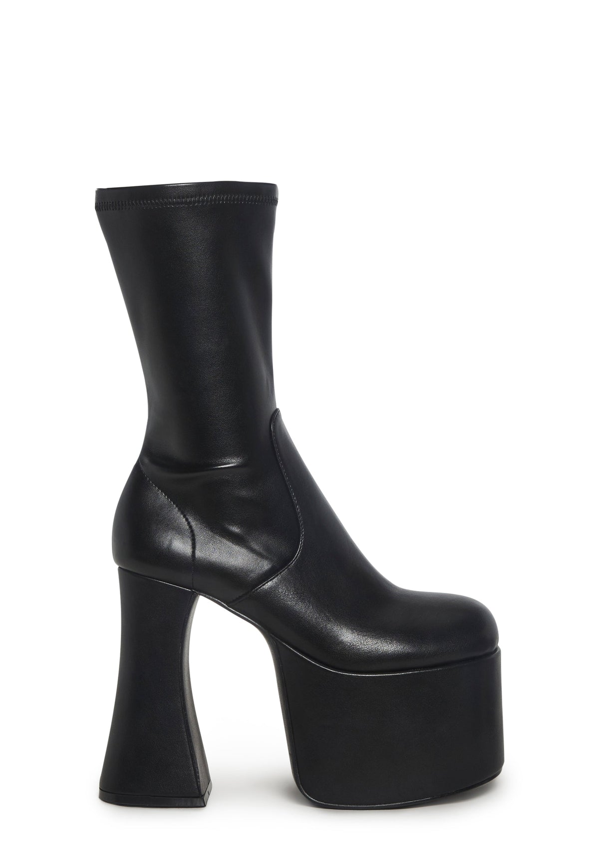 Retro Party Stretch Boots - Black