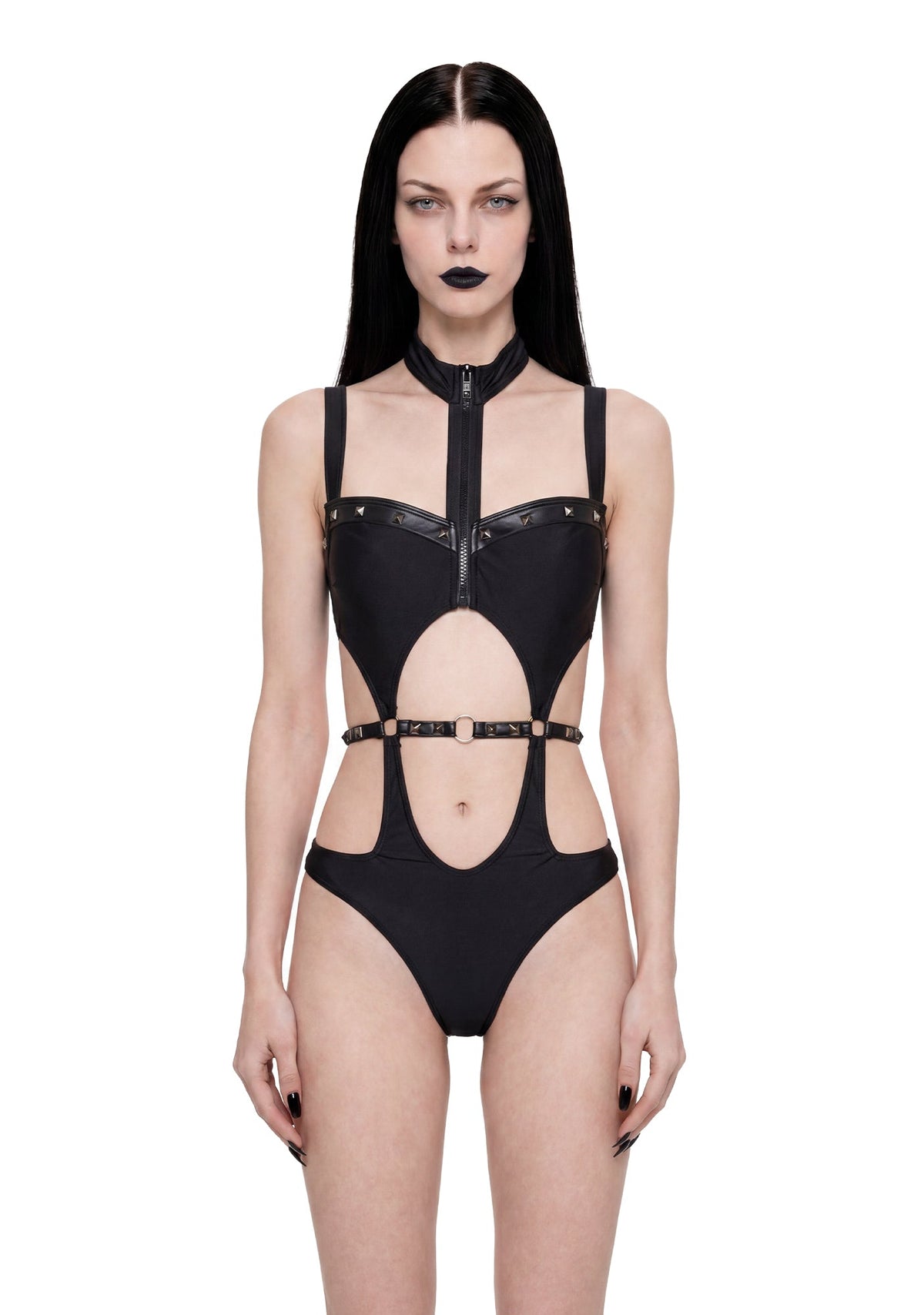 Chainreactor Studded Cut Out Bodysuit