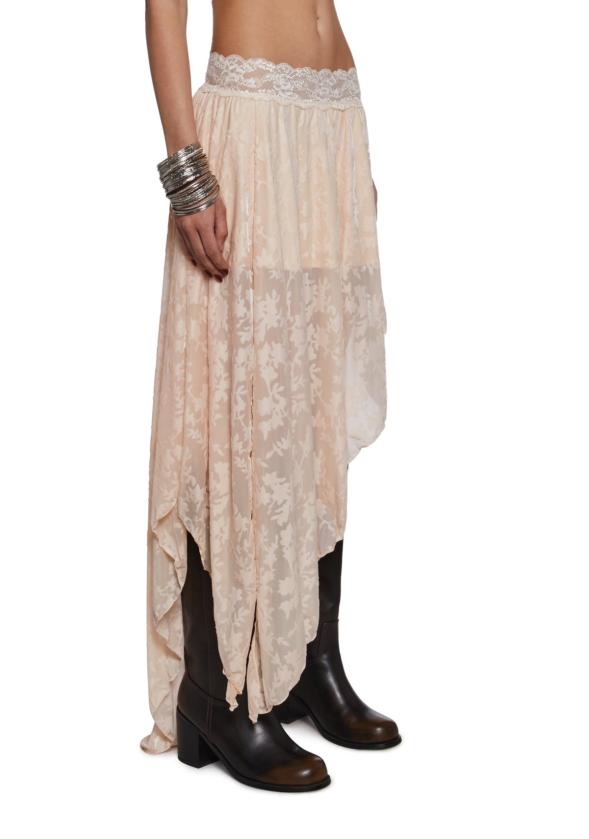 Devotion Ivory Velvet Skirt