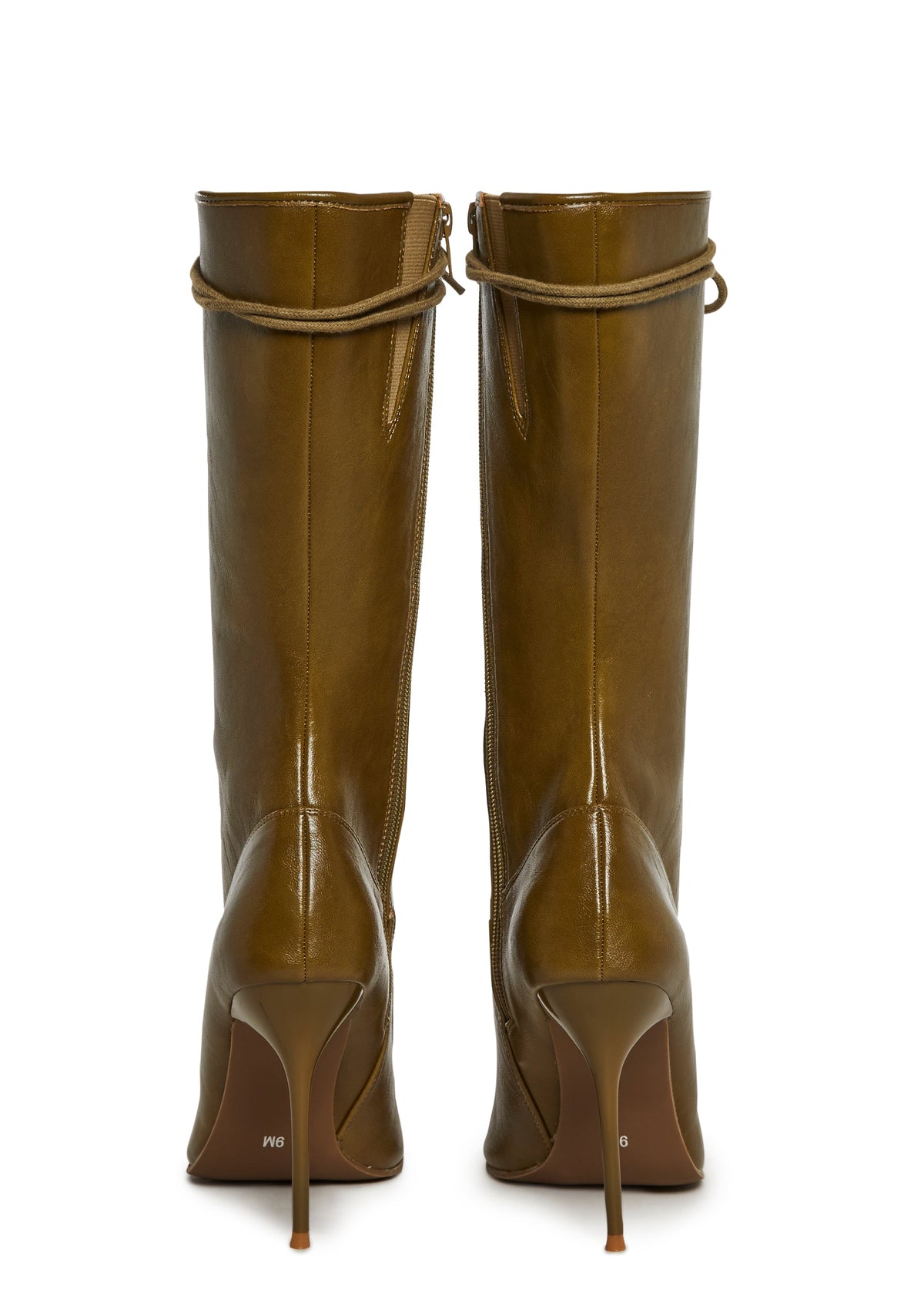 Scandalous Seduction Heeled Boots - Olive