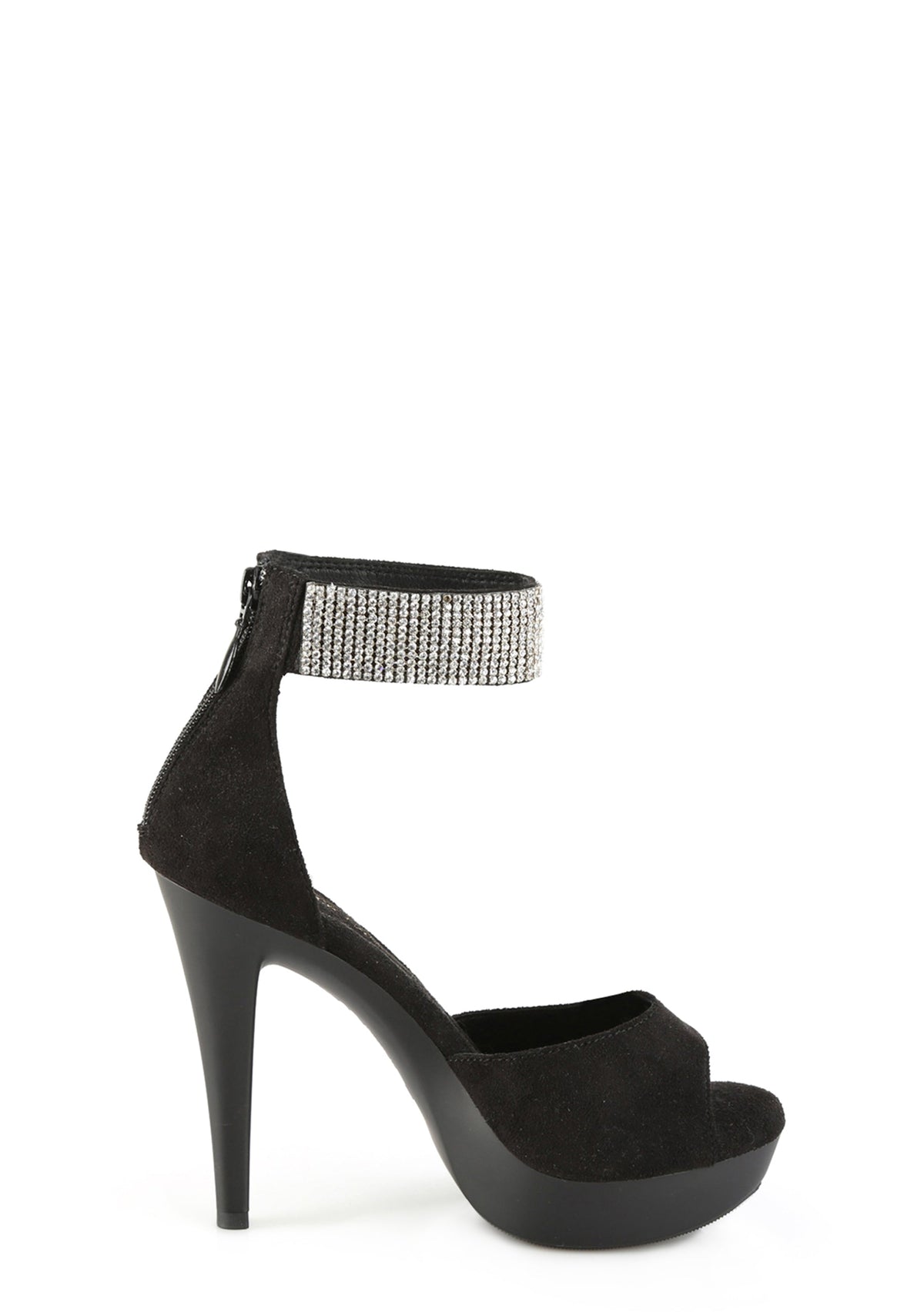 Cocktail-525  Rhinestone Ankle Strap Platform Heels