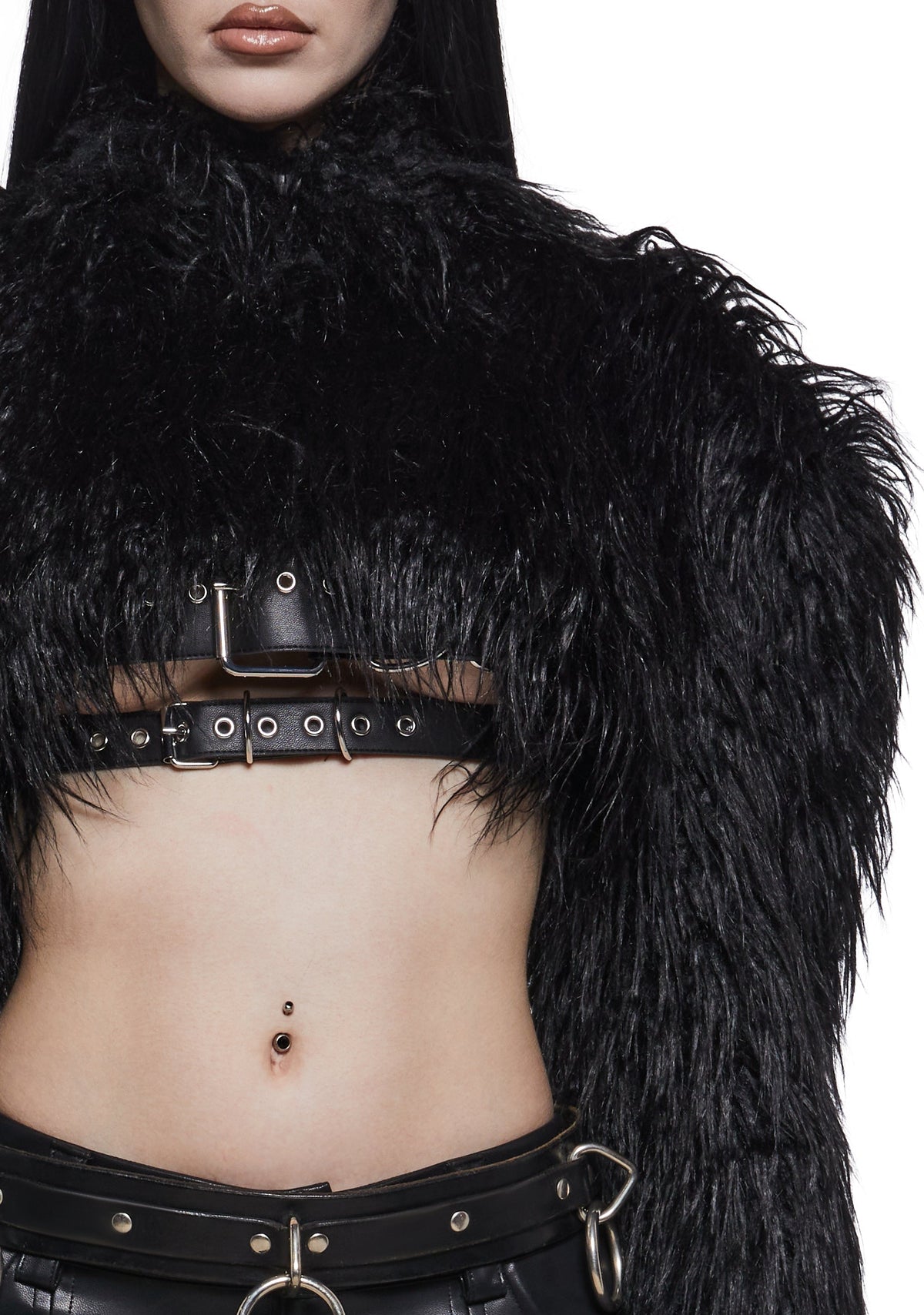 Diva Faux Fur Bolero - Black
