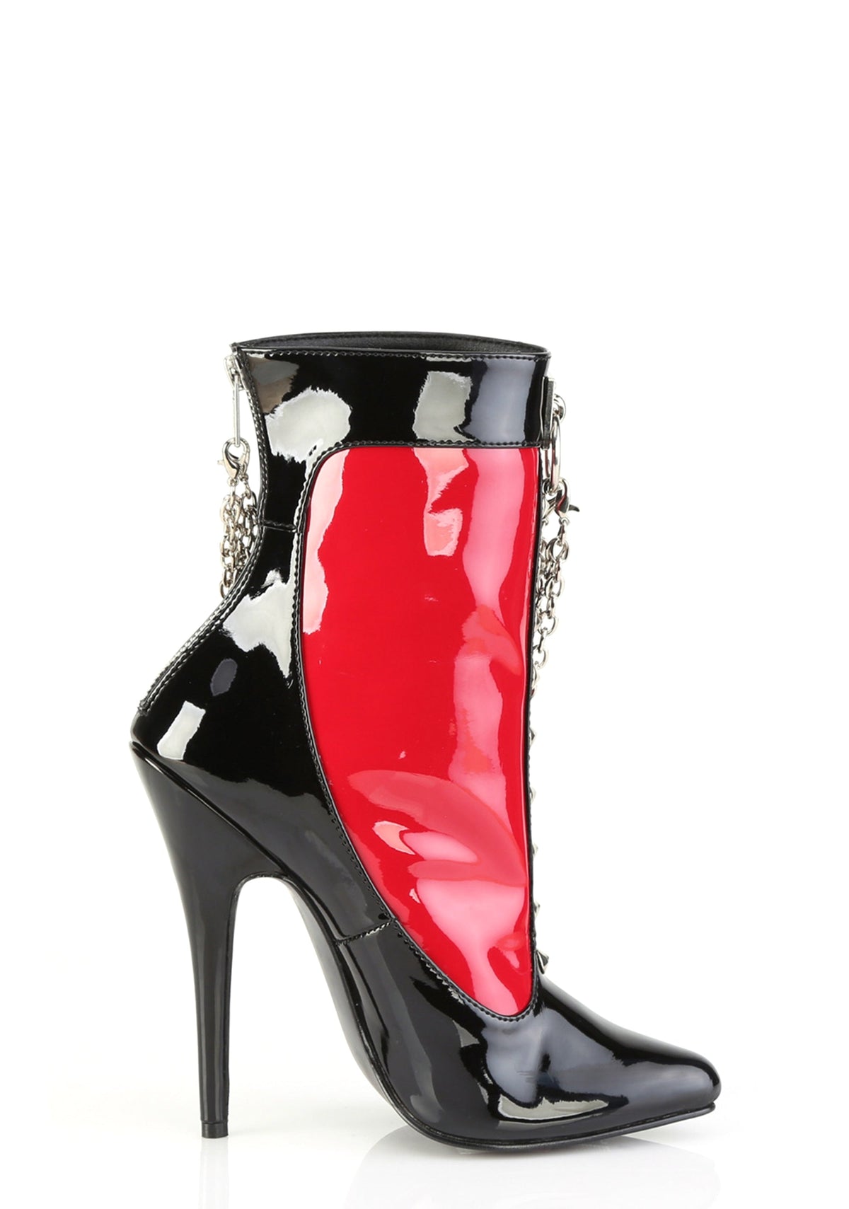 Domina-1033 Ankle Boot-Blk-Red