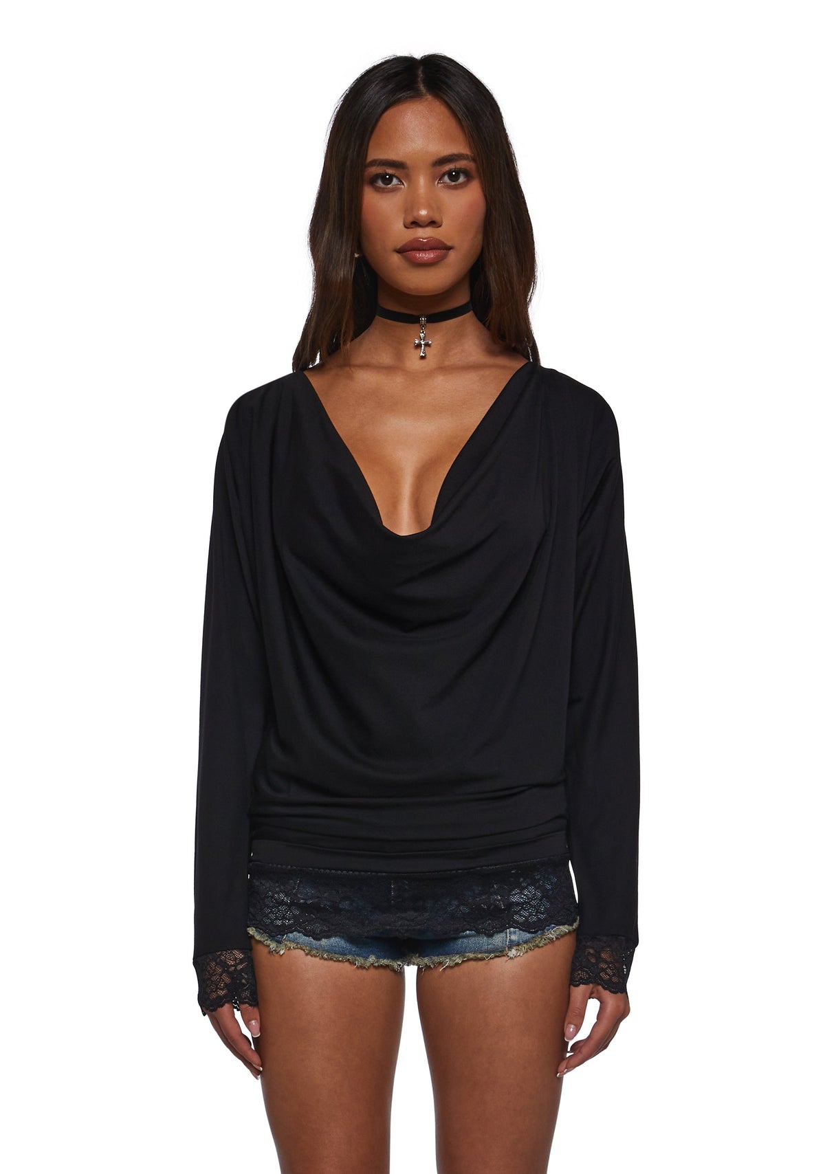 Vandal Beauty Cowl Top