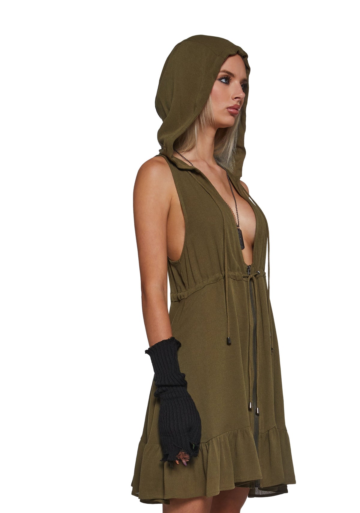 Outro Hooded Woven Dress