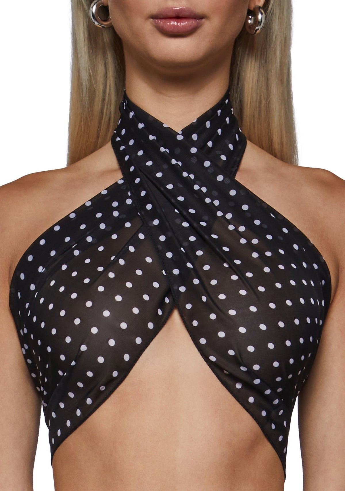 Polka Dot Multi-Wear Long Scarf
