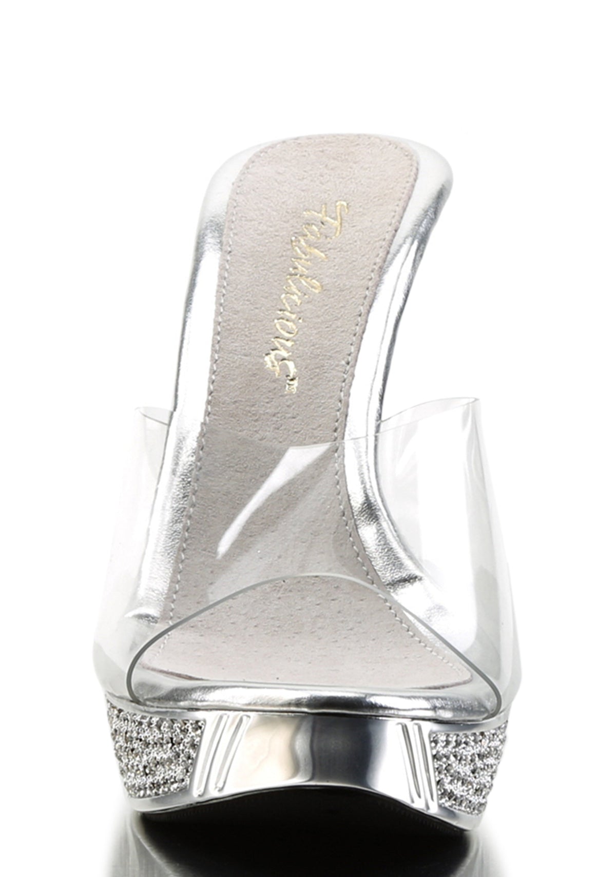 Elegant-401 Platform Slide-Silver Chrome