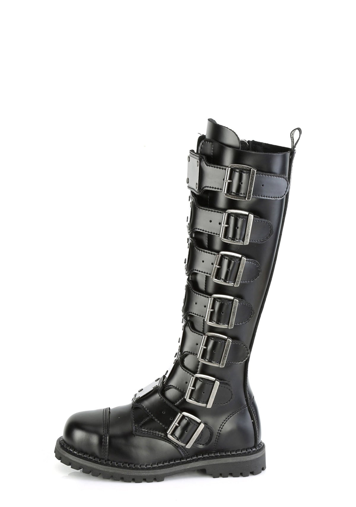 Riot-21MP Buckled Knee High Combat Boots