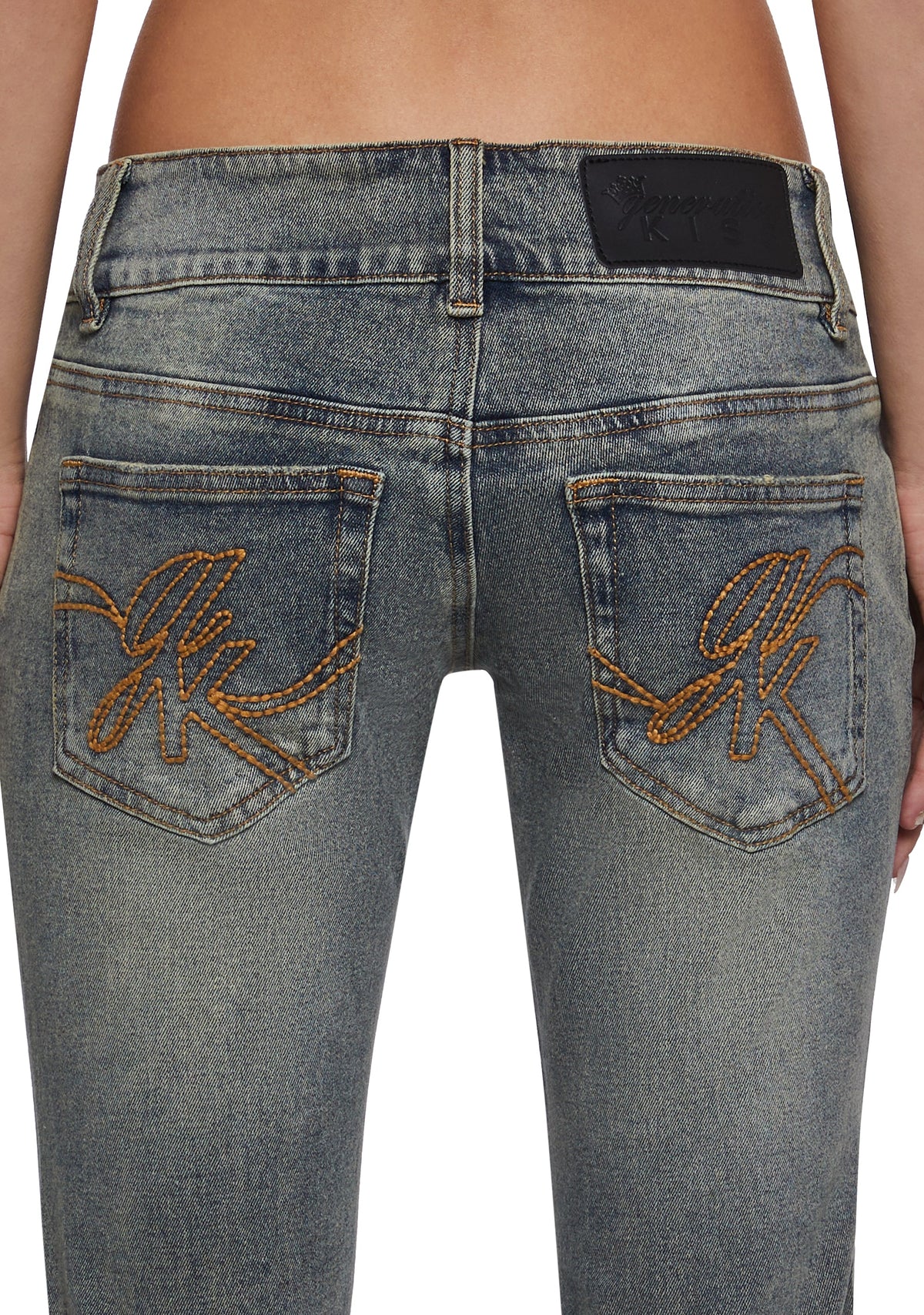 Devon Side Belt Low Rise Jeans