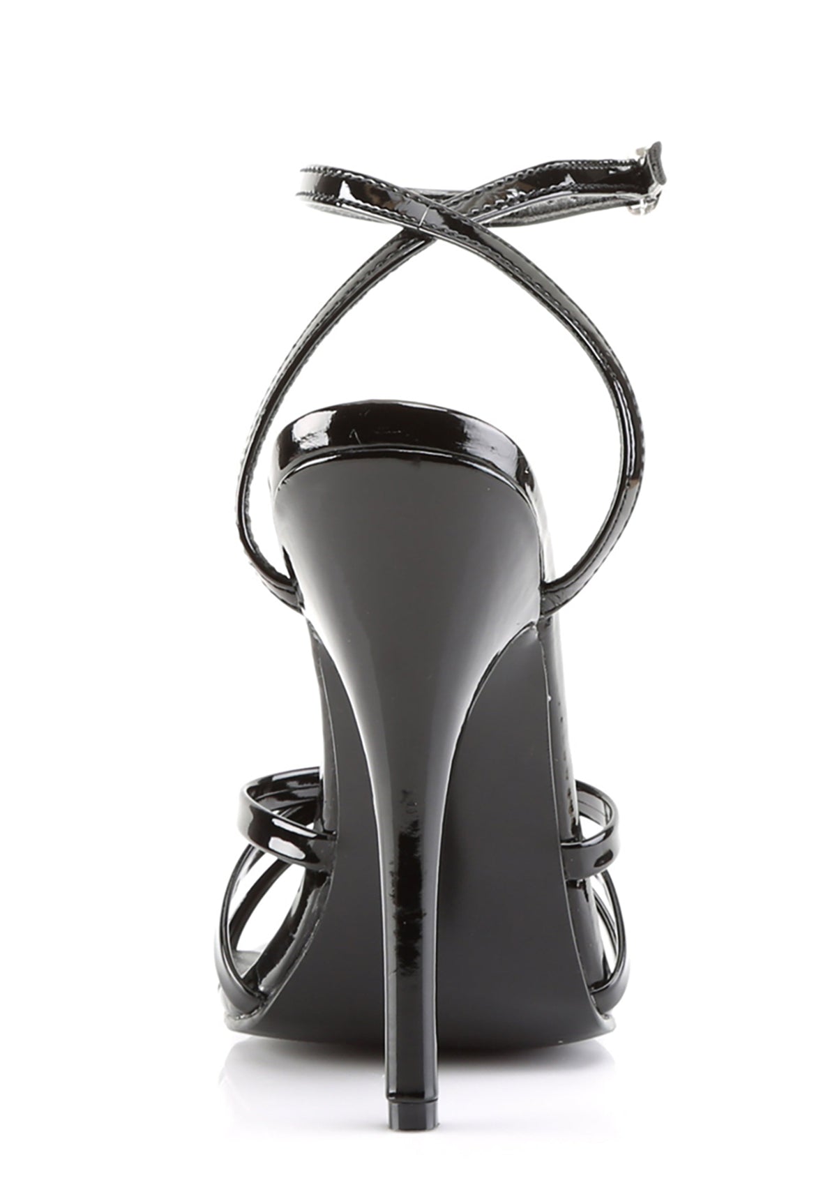 Domina-108 Strappy Ankle Wrap Sandals-Black