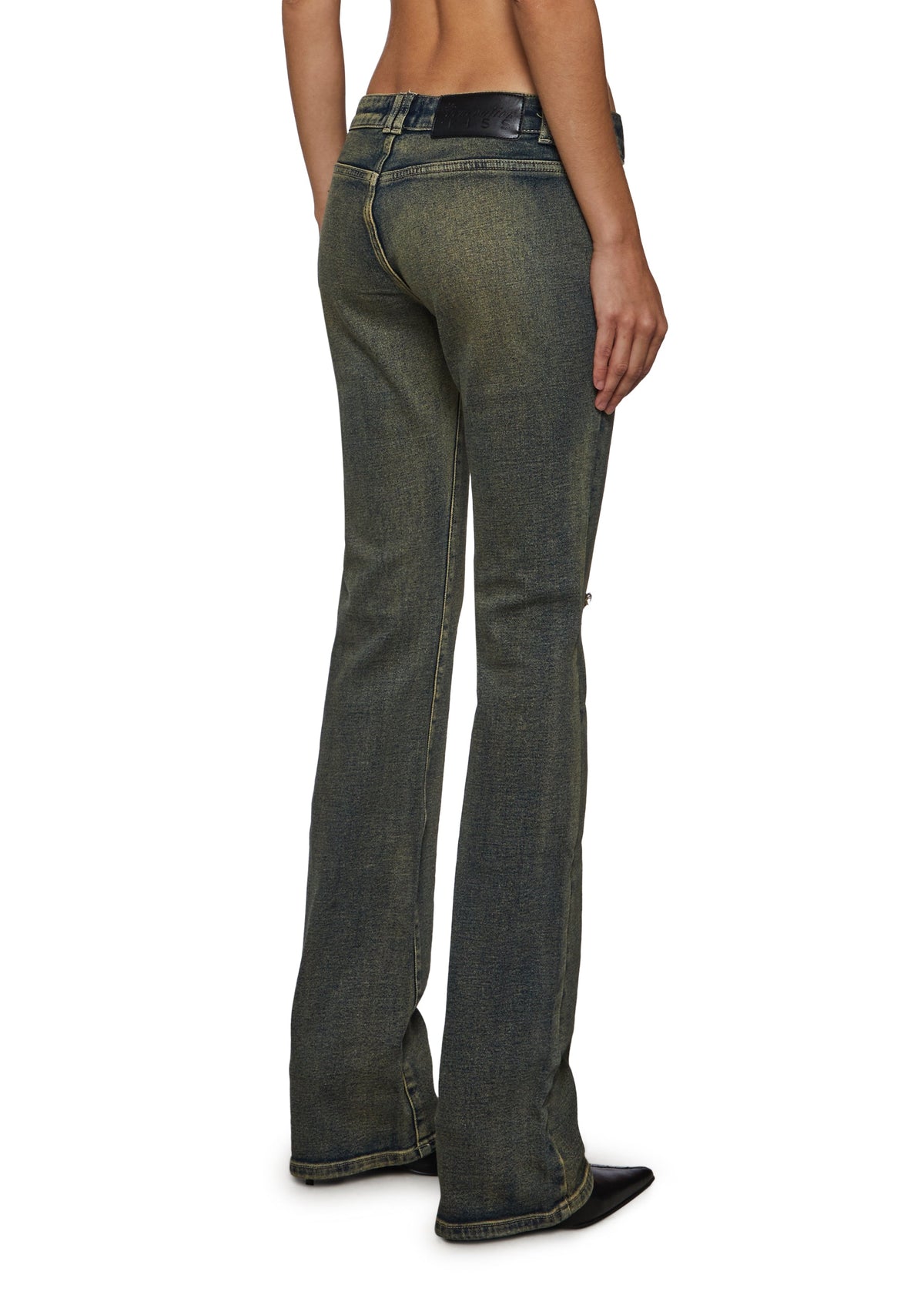 Maddie Low Rise Bootcut Jeans - Distressed