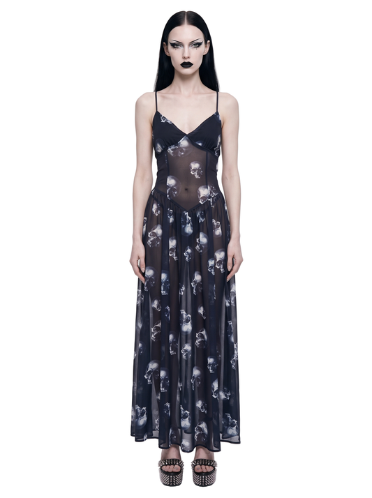 Queen of Skulls Maxi Dress