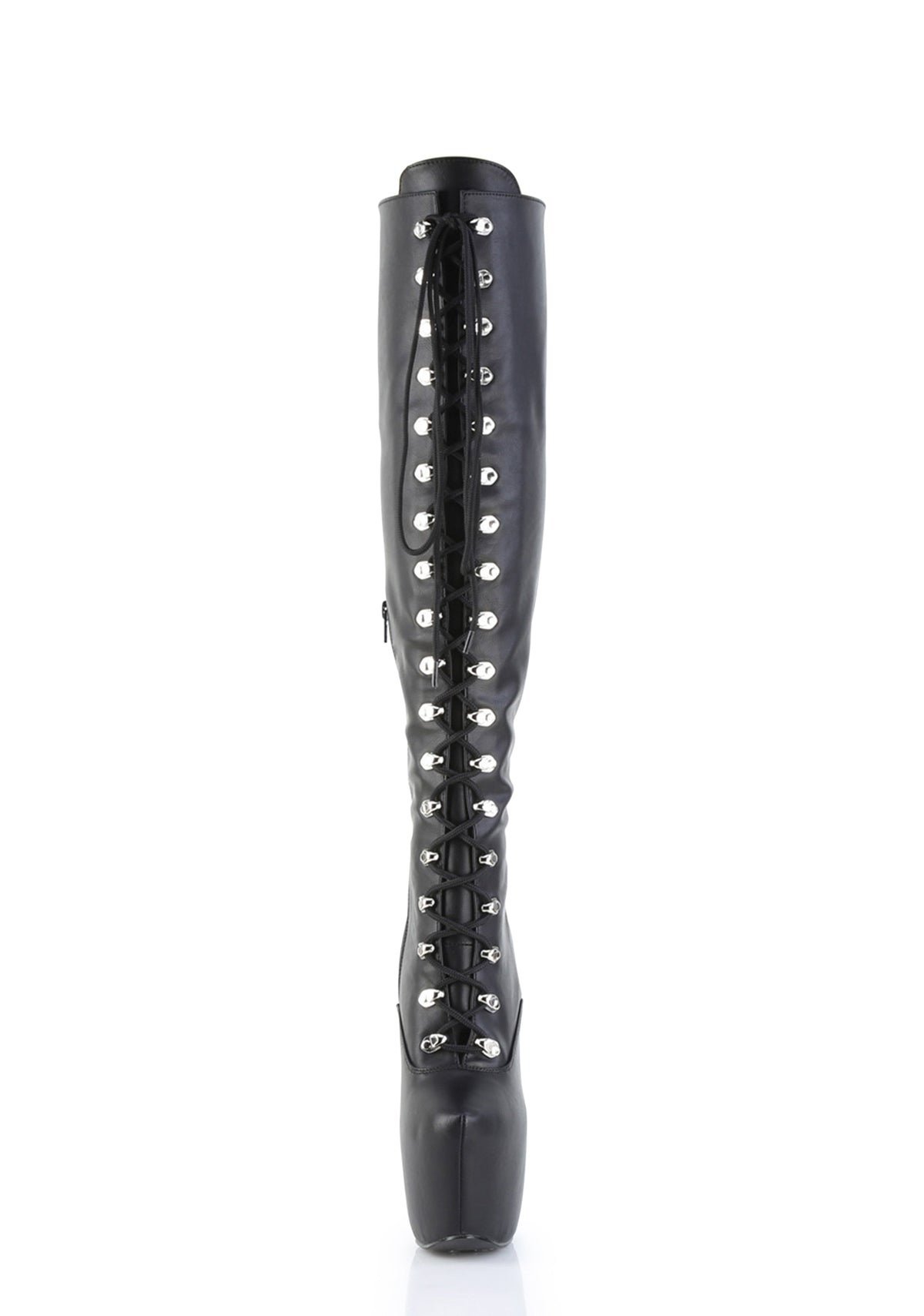 Jubilant-3012 Platform Over-The-Knee Boots-Black PU