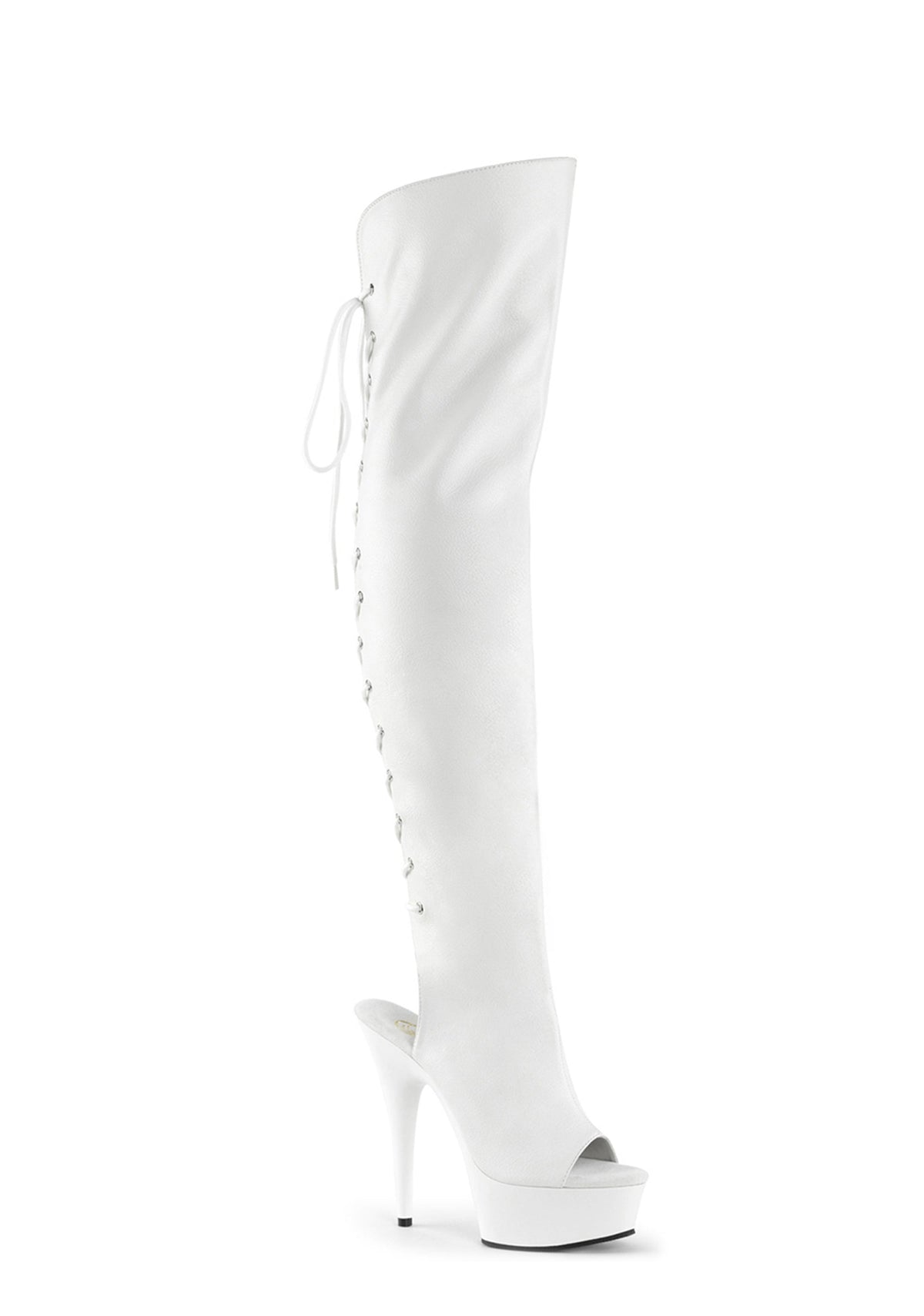 Delight-3019 Platform Over-The-Knee Boots-White