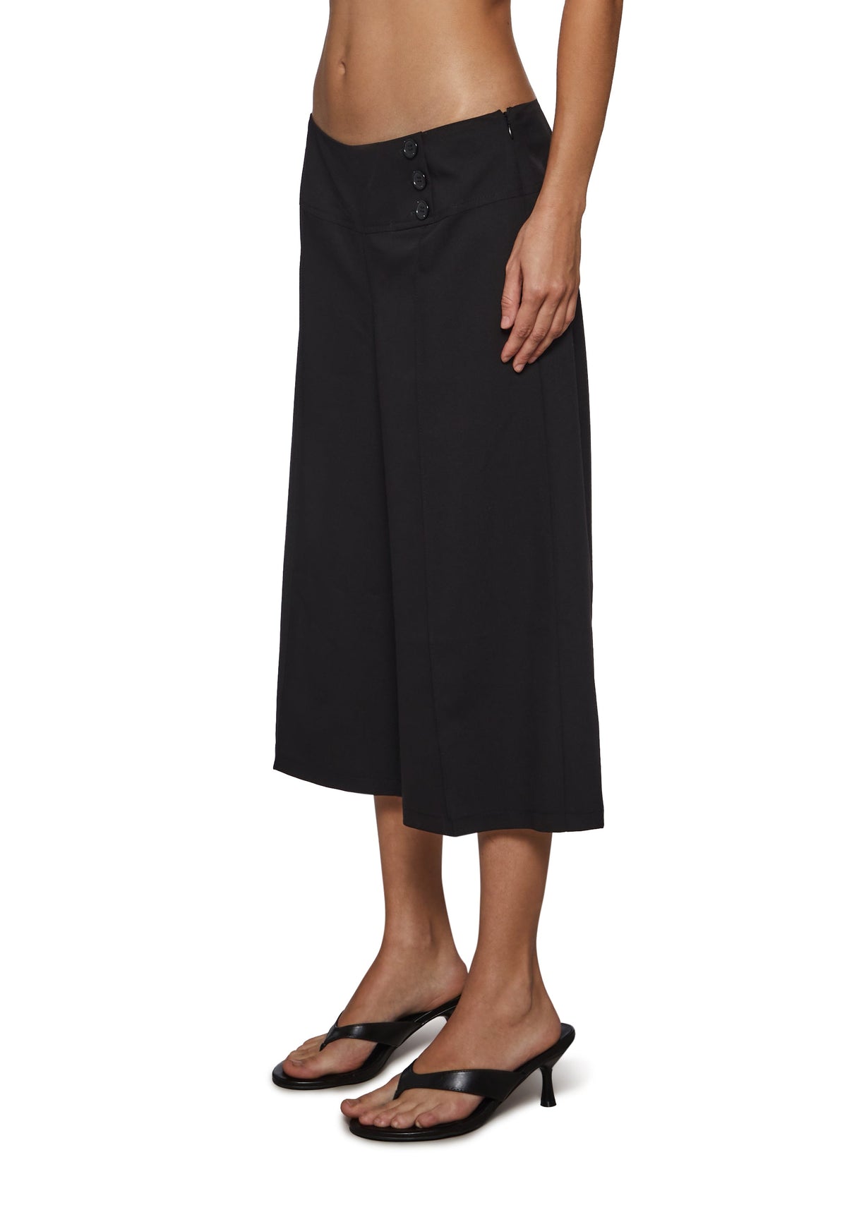 Jenna Low Rise Wide Leg Capris