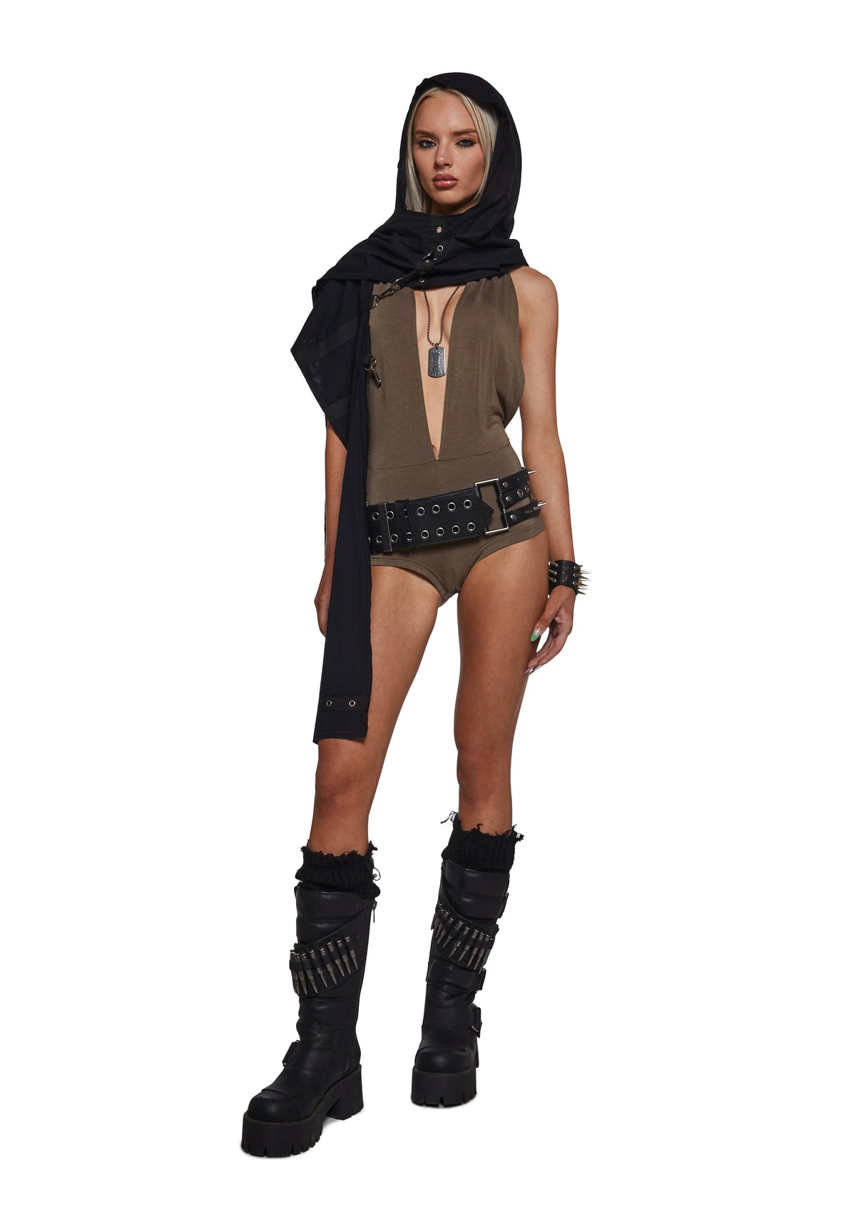 Outro Romper With Bullet Chain