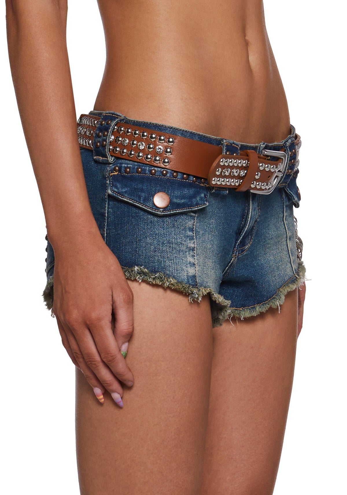 Music Choice Studded Belt - Brown