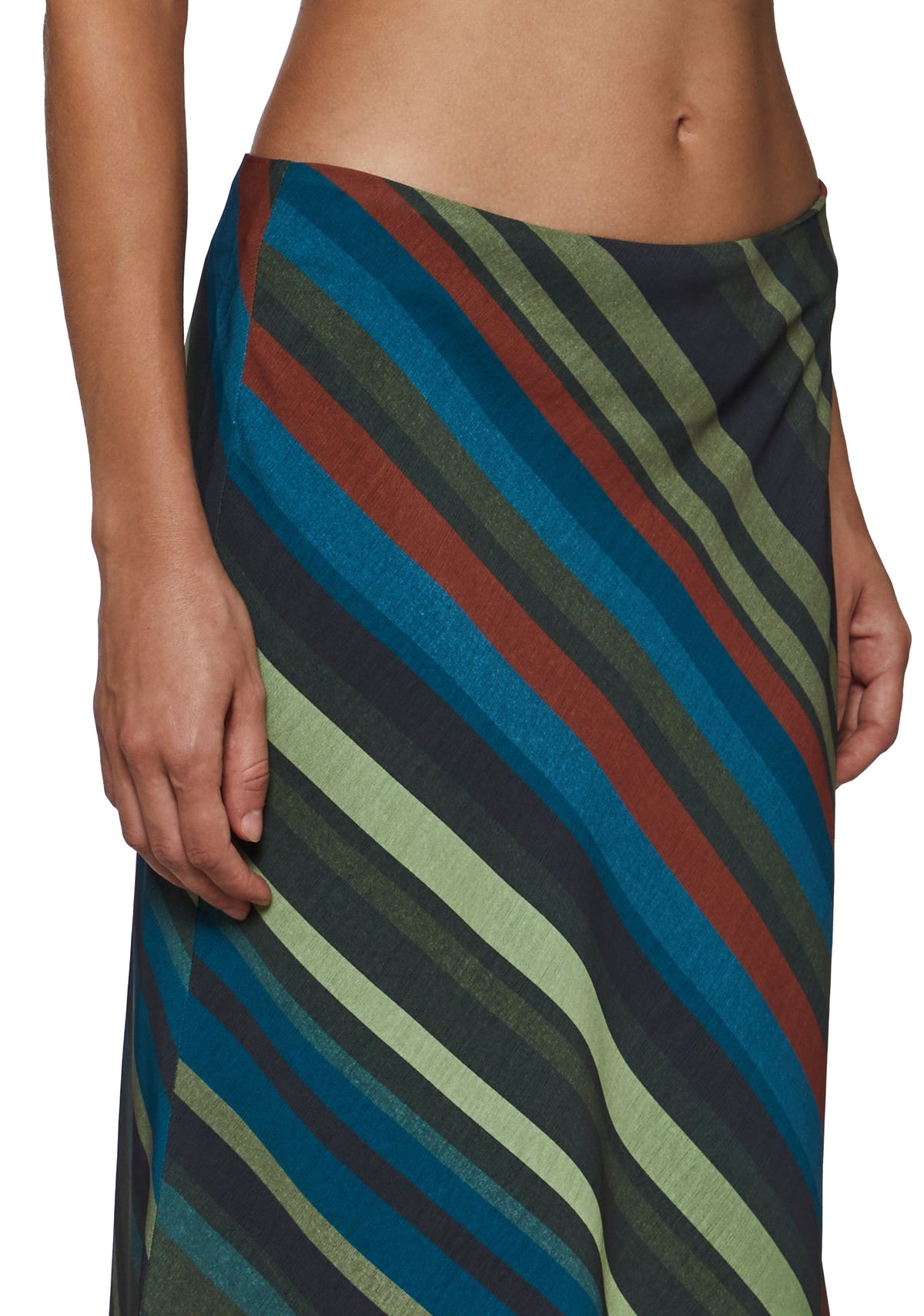 Uptown Stripe Midi Skirt