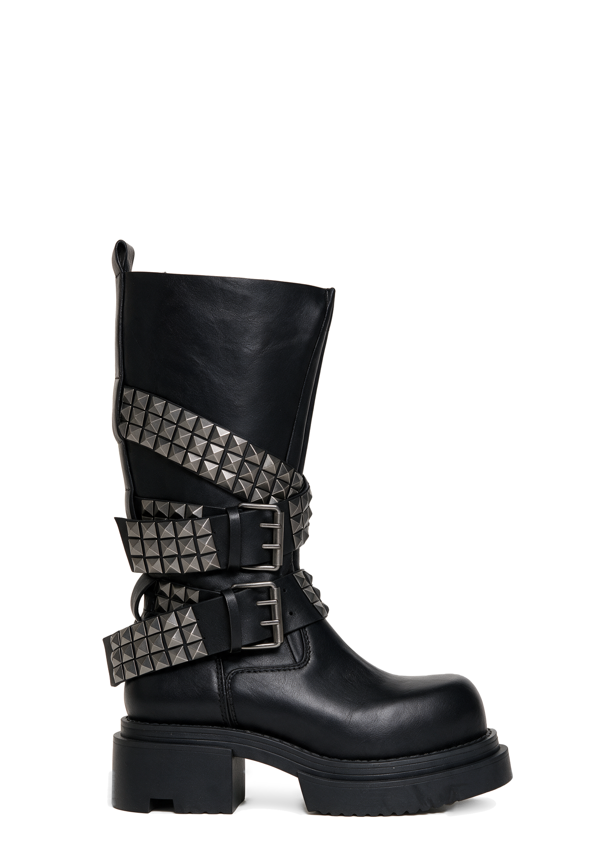 Destruct Studded Knee High Platform Boots