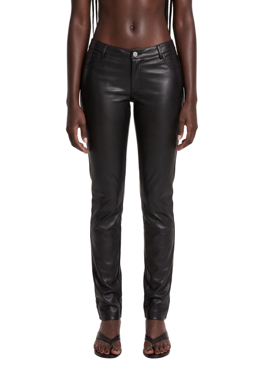 Born To Rock Leather Skinny Jeans