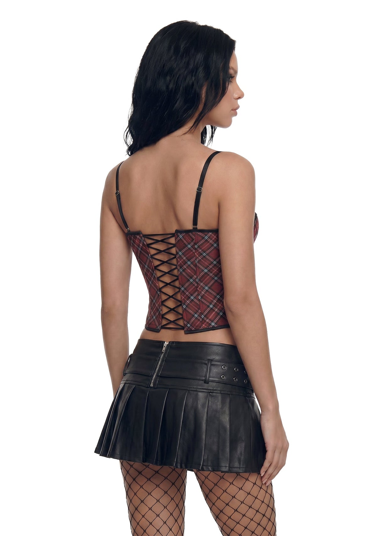 Hot Chase Corset Top - Plaid