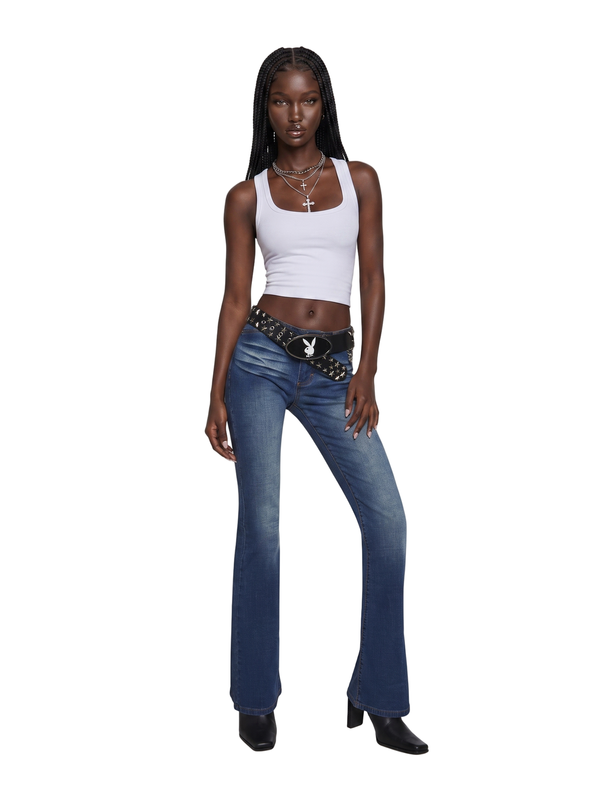 Elle Low Rise Jeans - Light Blue