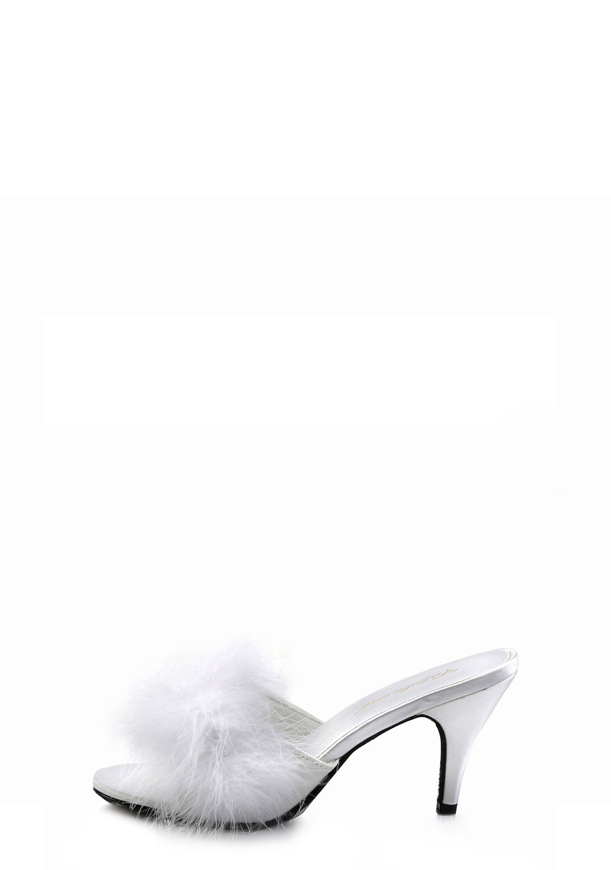 Amour-03 Marabou Slipper - White