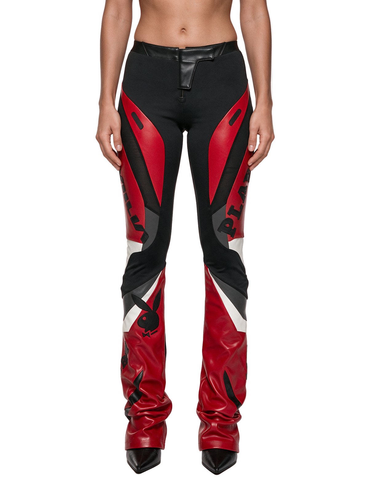 Playboy Moto Mesh Pants - Red