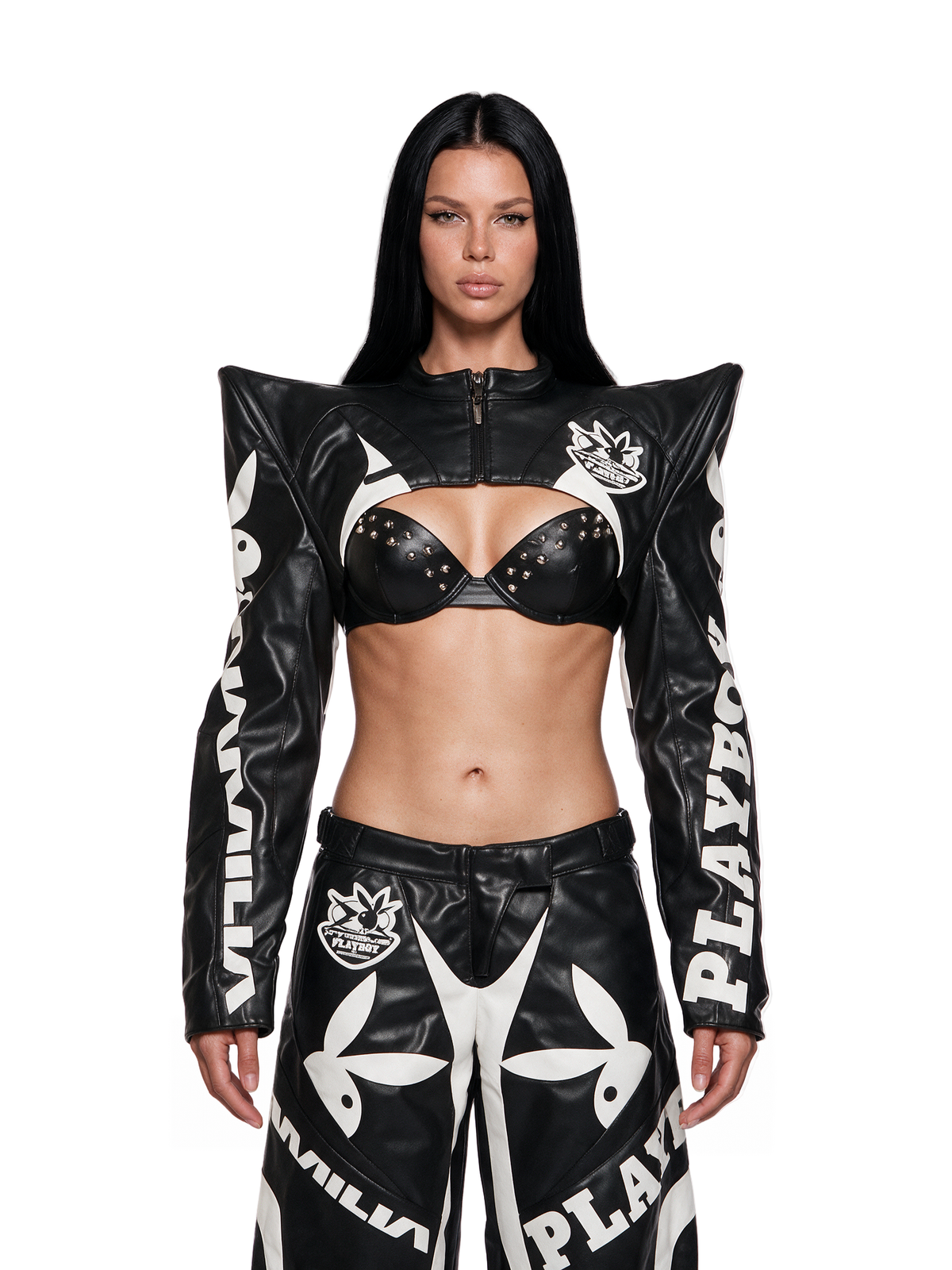 Playboy Spike Shoulder Bolero - Black