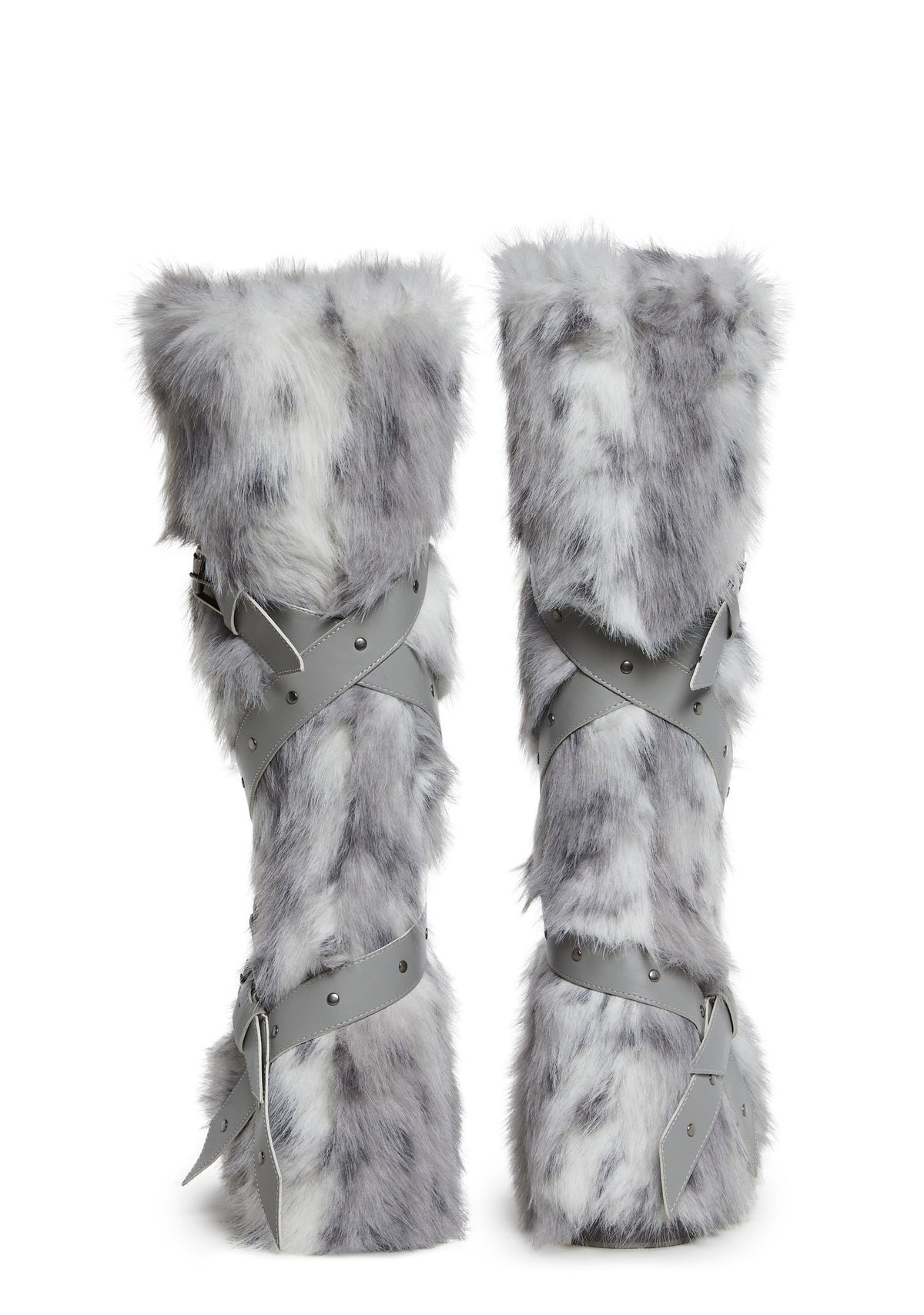 Wild Instincts Faux Fur Boots - White